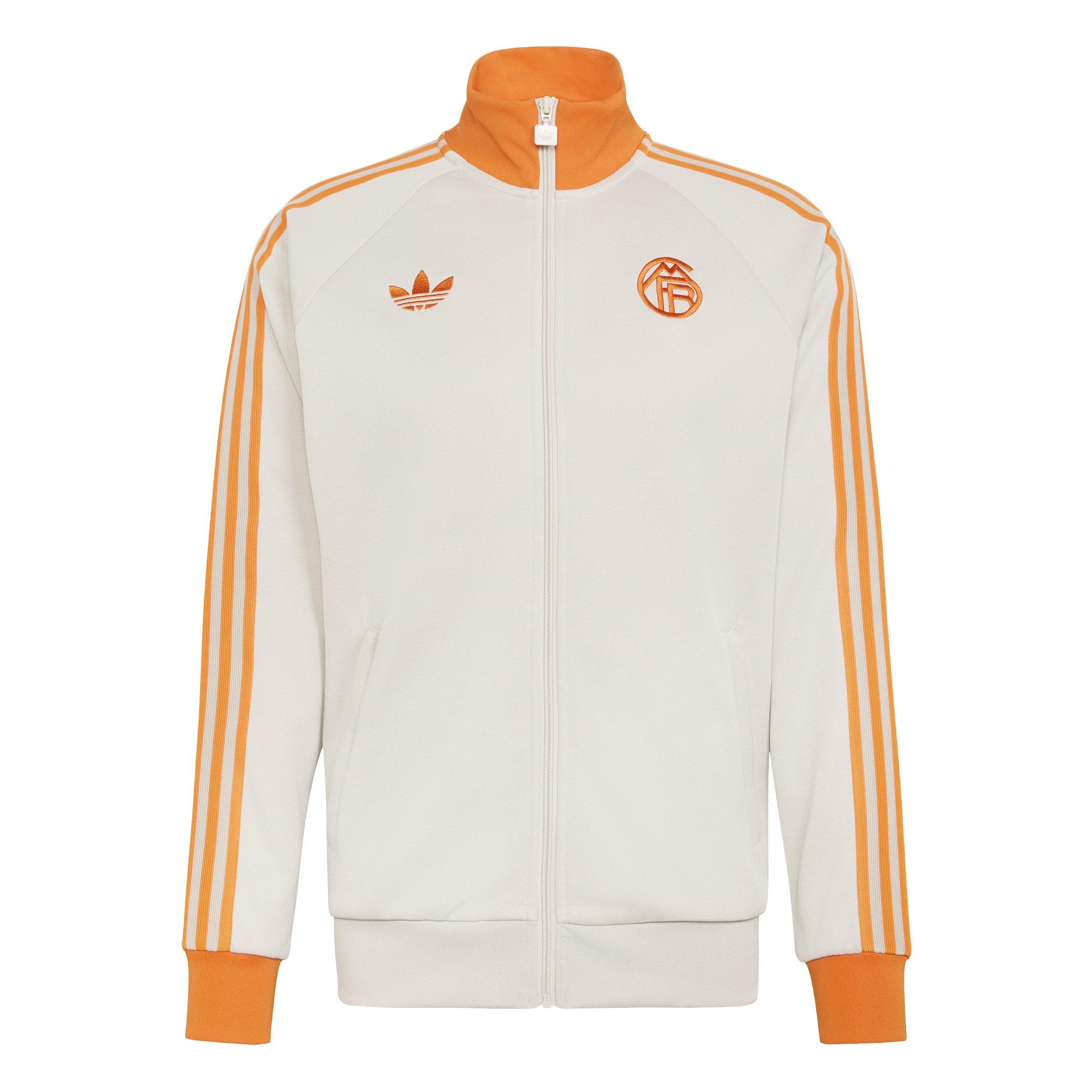 Beige/Orange - adidas - Mens Bayern Munich Tracksuit Top 25/26 - 1