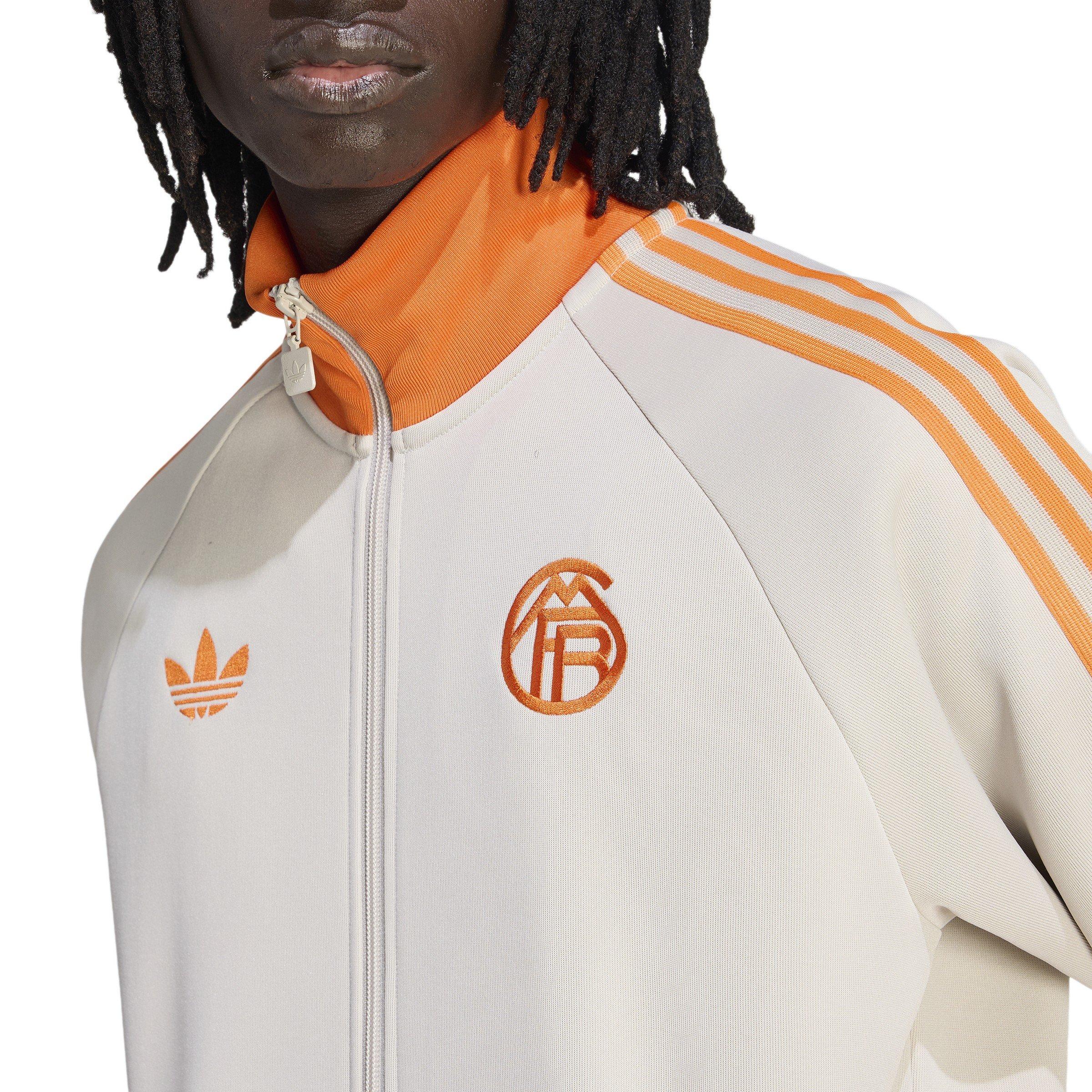 Beige/Orange - adidas - Mens Bayern Munich Tracksuit Top 25/26 - 4
