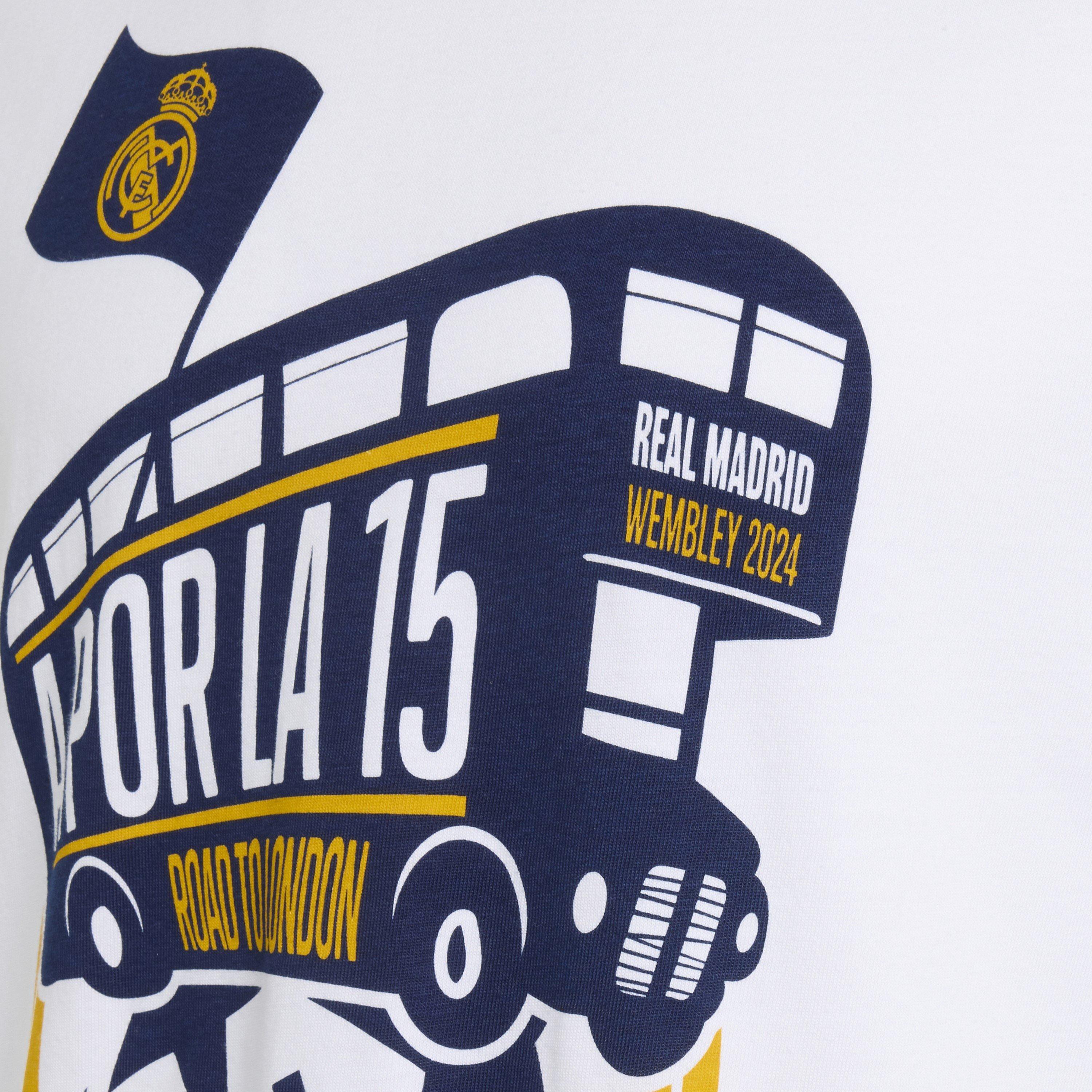 White - adidas - Real Madrid League Winners Short-Sleeve T-Shirt - 3