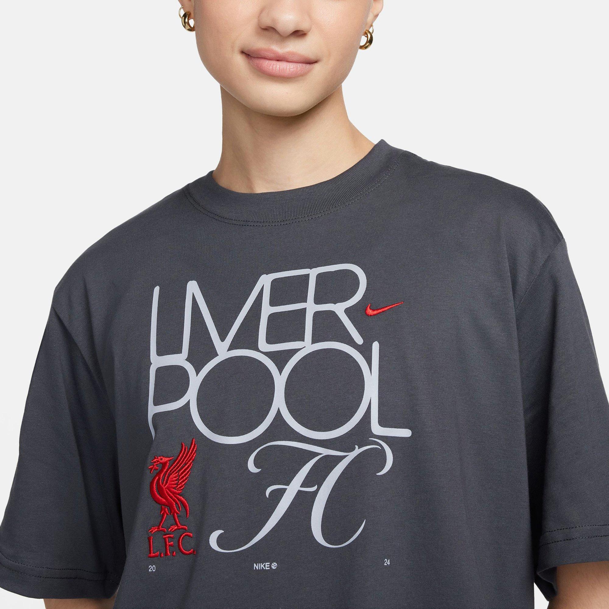 Anthra/Gym Red - Nike - Nike Liverpool FC Womens Boxy T Shirt - 3