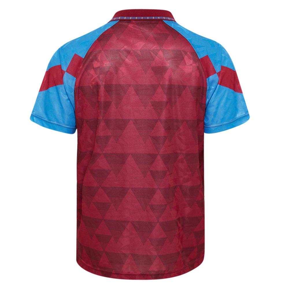 Claret/Blue - Score Draw - Aston Villa Retro Home Shirt 90 Mens - 2