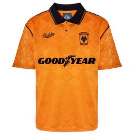 Score Draw Wolverhampton Wanderers 1993 Retro Home Shirt Adults