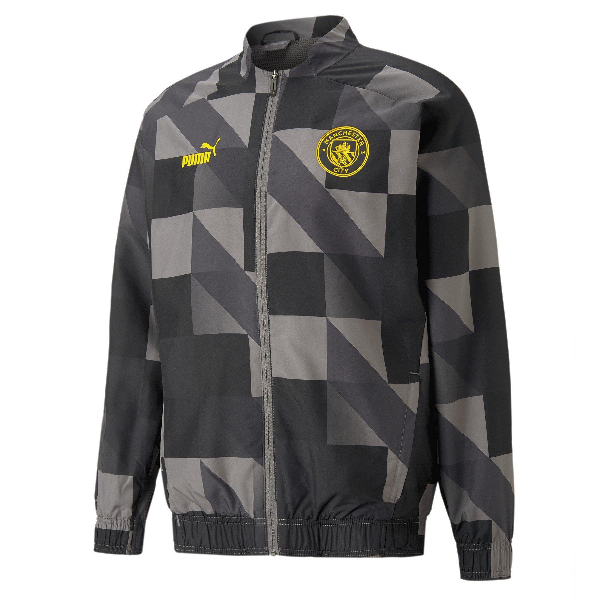 Puma Men's Manchester City Prematch Jacket Adults - Black Puma Black - L