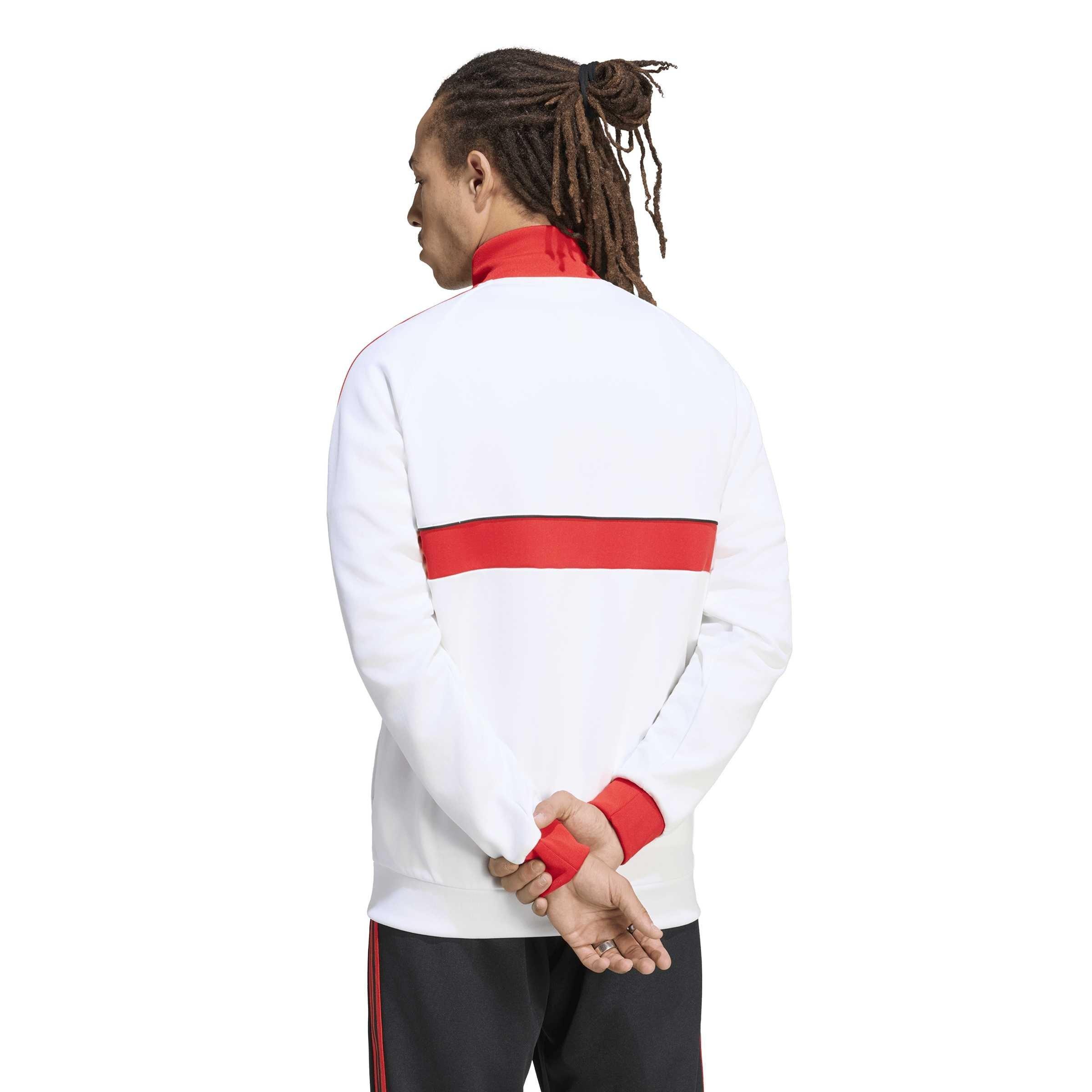 White/Red - adidas - Benfica Originals Tracksuit Top Mens - 3