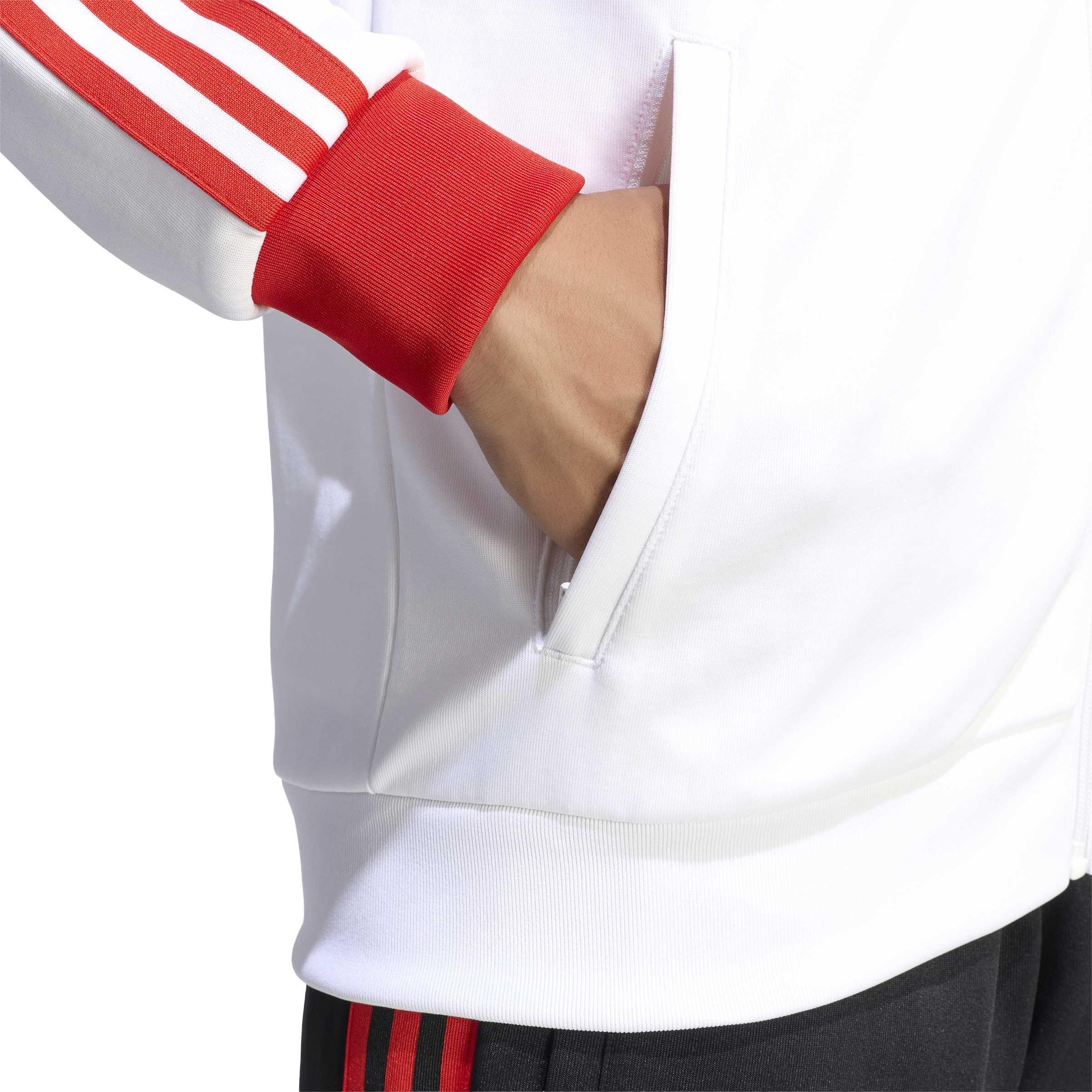 White/Red - adidas - Benfica Originals Tracksuit Top Mens - 5