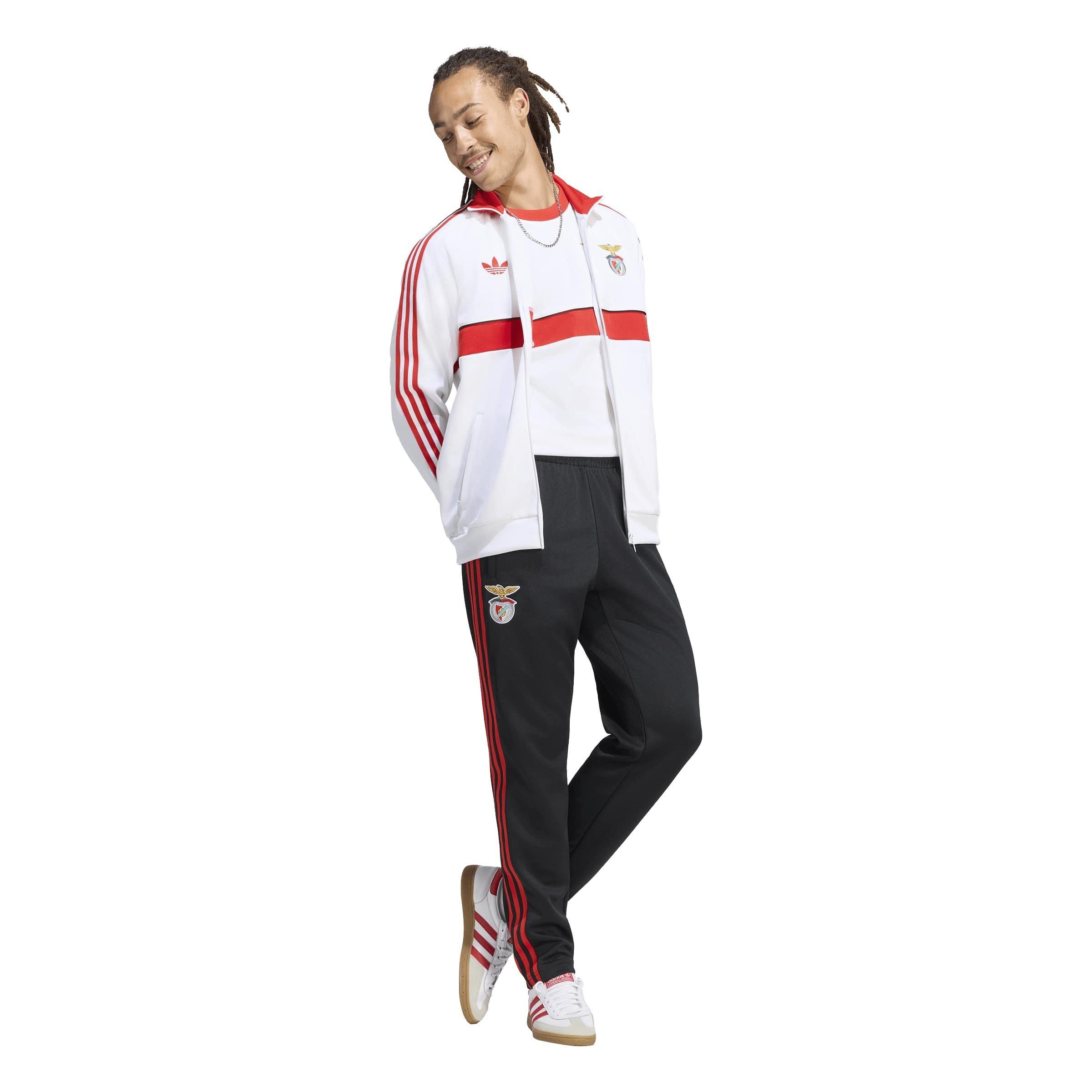 White/Red - adidas - Benfica Originals Tracksuit Top Mens - 6