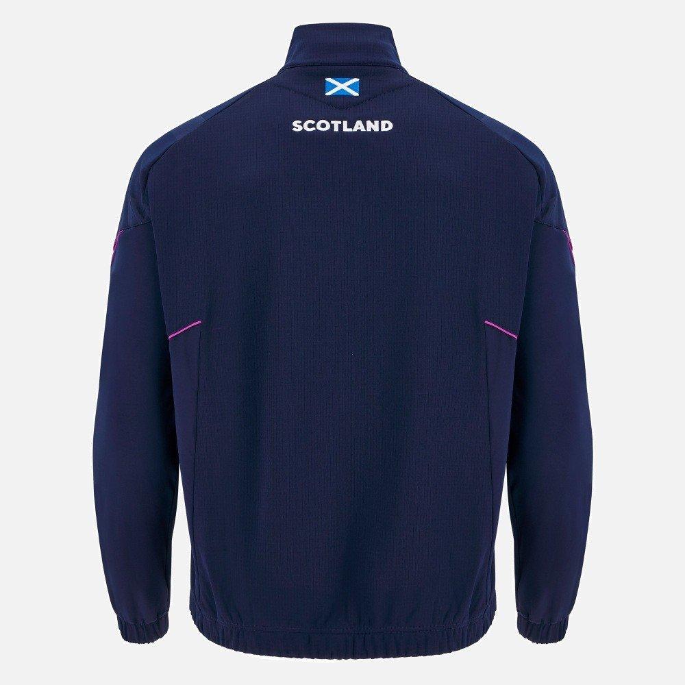 Marineblau/Himmelblau - Macron - Scotland Rugby World Cup Travel Quarter Zip 2025 Adults - 2