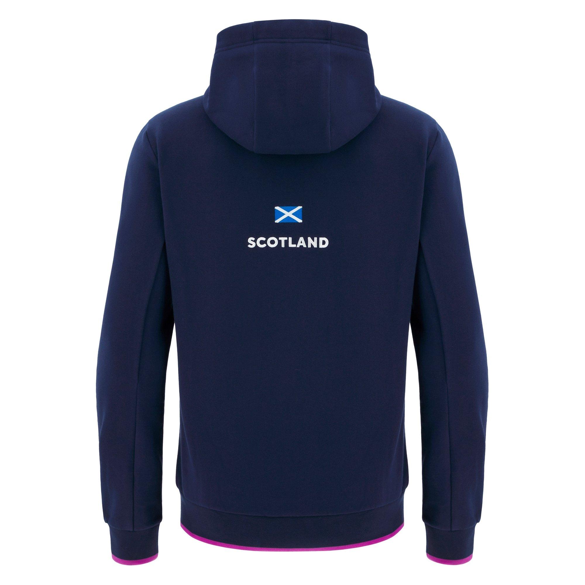 Marineblau/Lila - Macron - Scotland Rugby World Cup Travel Hoodie 2025 Adults - 2