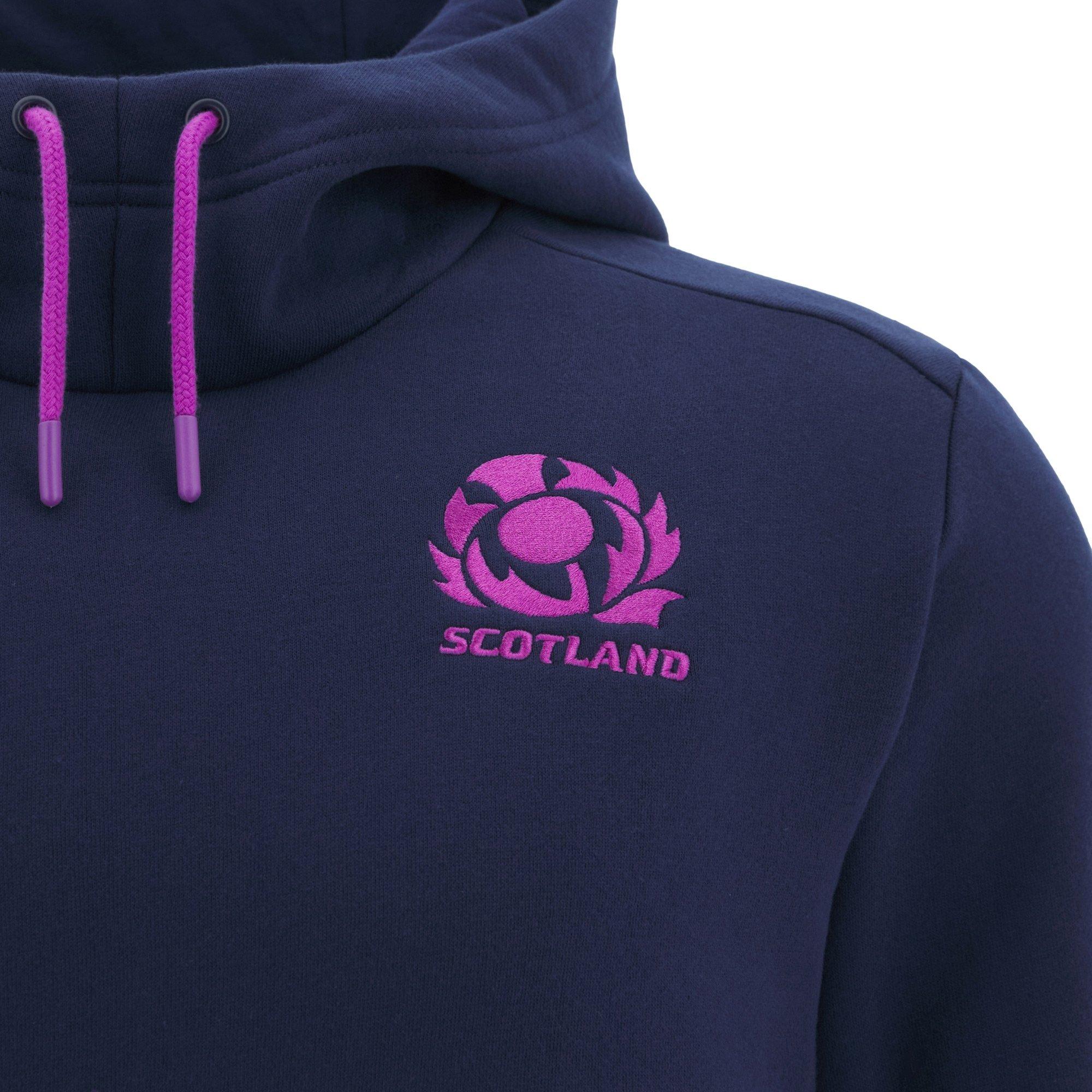 Marineblau/Lila - Macron - Scotland Rugby World Cup Travel Hoodie 2025 Adults - 3