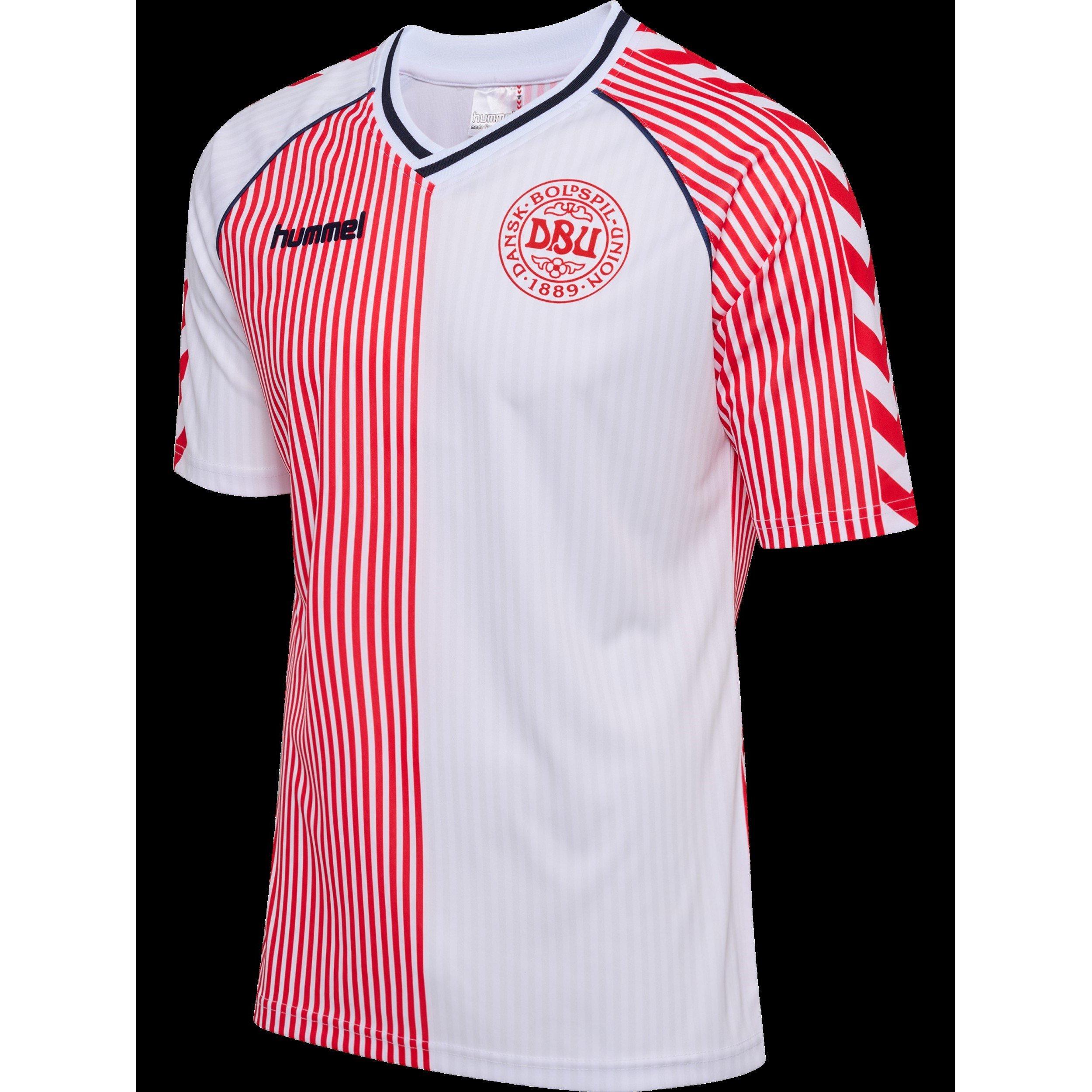 White/Red - Hummel - Denmark Retro Away Shirt 1986 Adults - 2