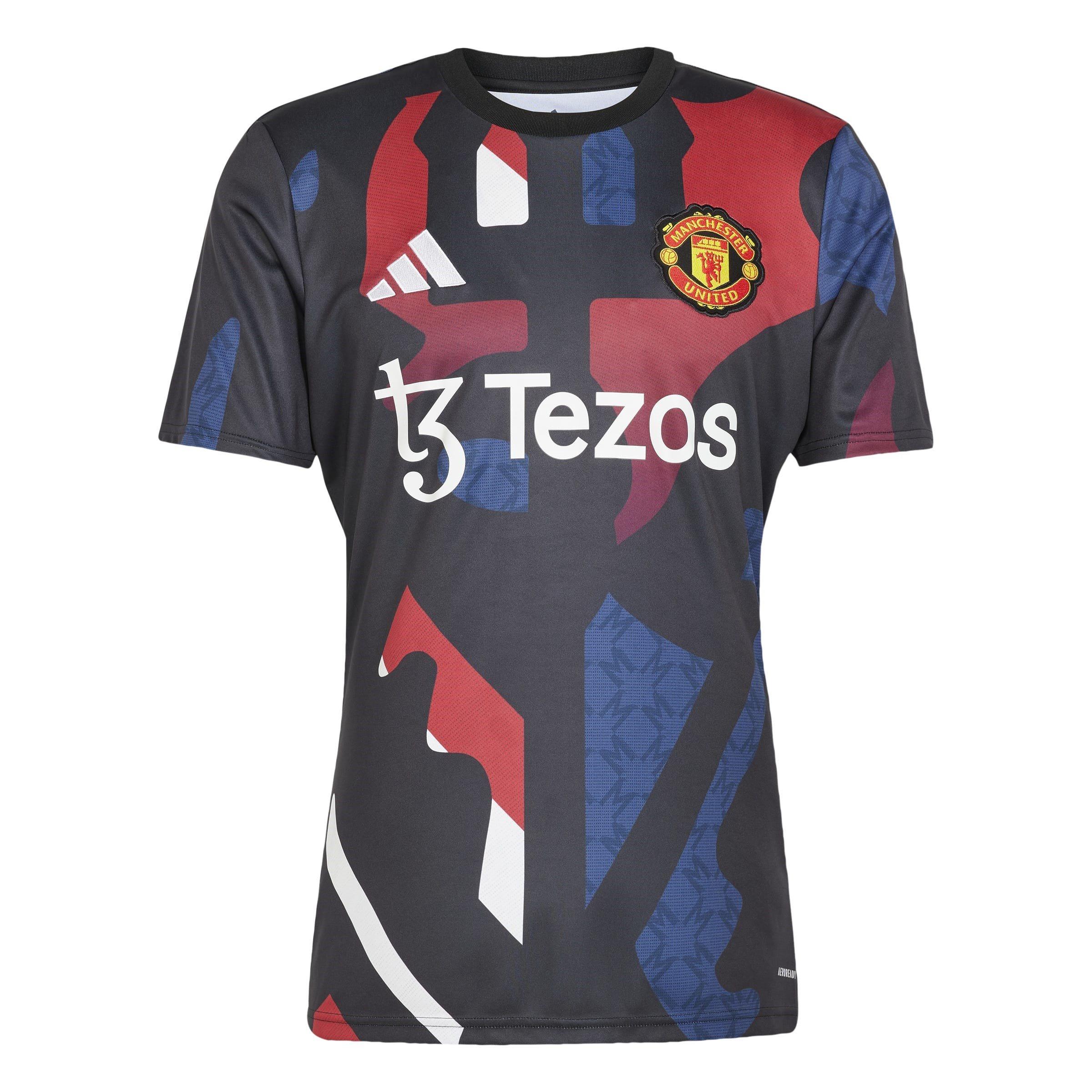 Adidas Men's Manchester United Prematch Shirt 2024 2025 Adults - Black/Red - XS