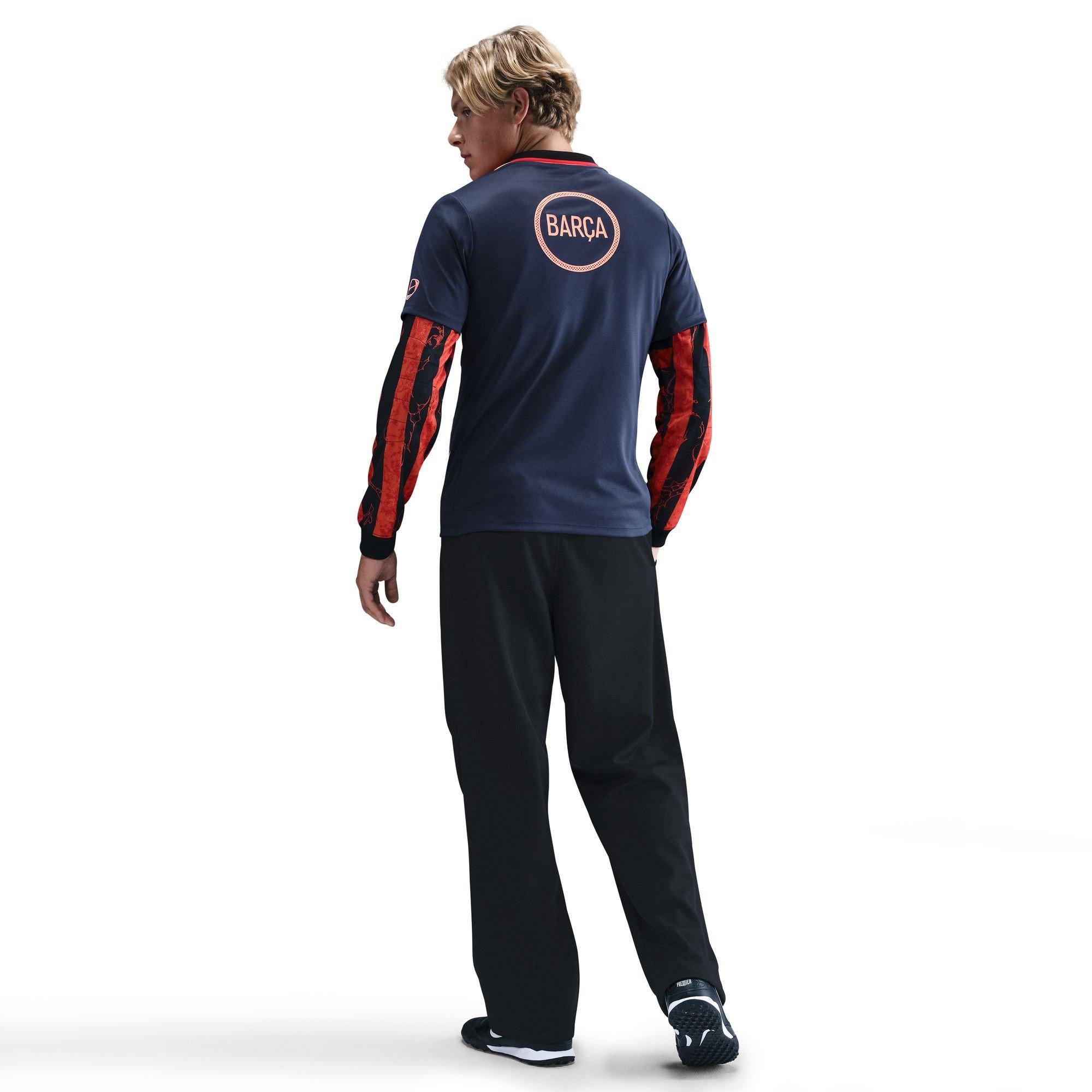 Blue/Orange - Nike - Barcelona Third Pre Match Shirt 2025 2026 Mens - 4