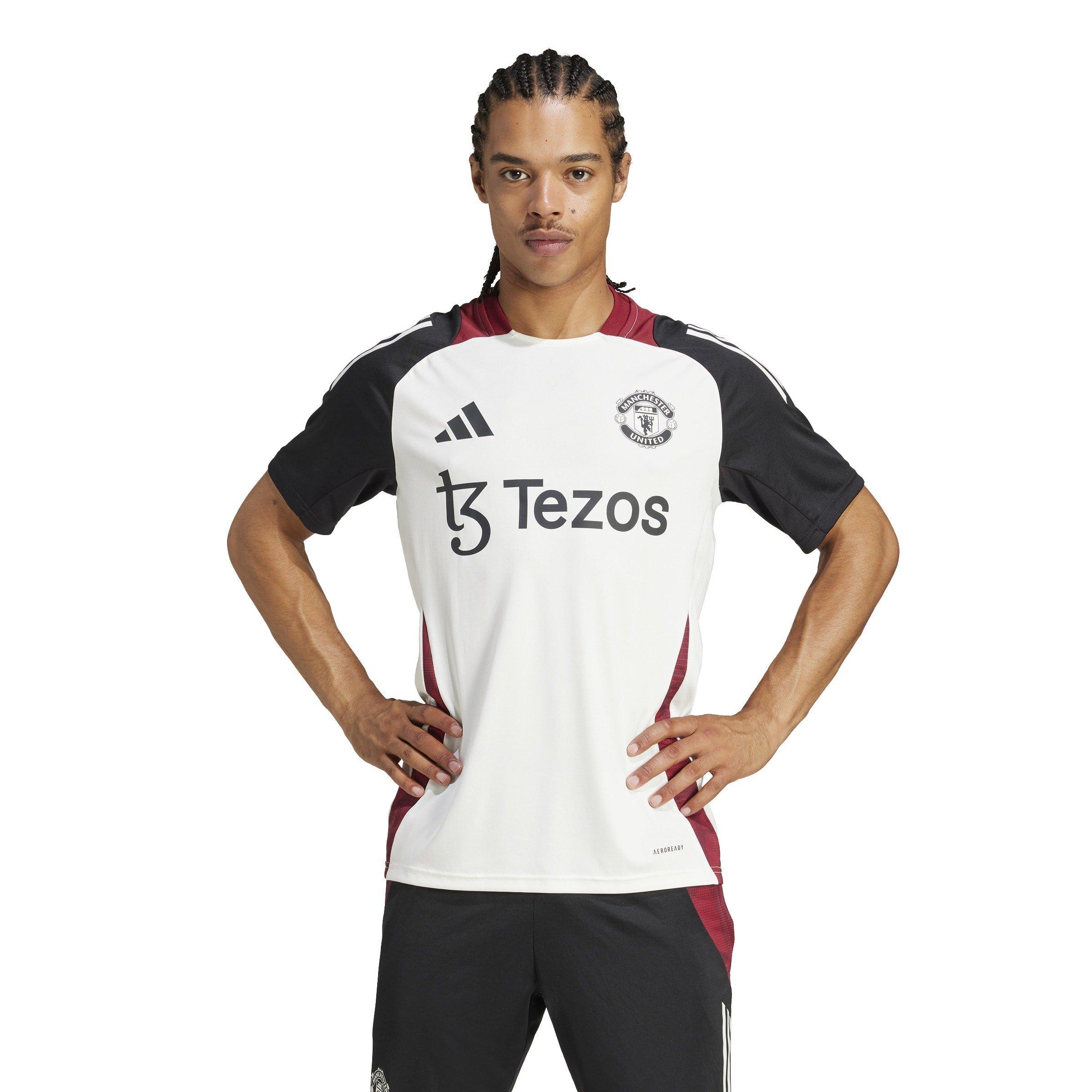 Off White/Zwart - adidas - Manchester United Training Shirt 2024 2025 Adults - 3
