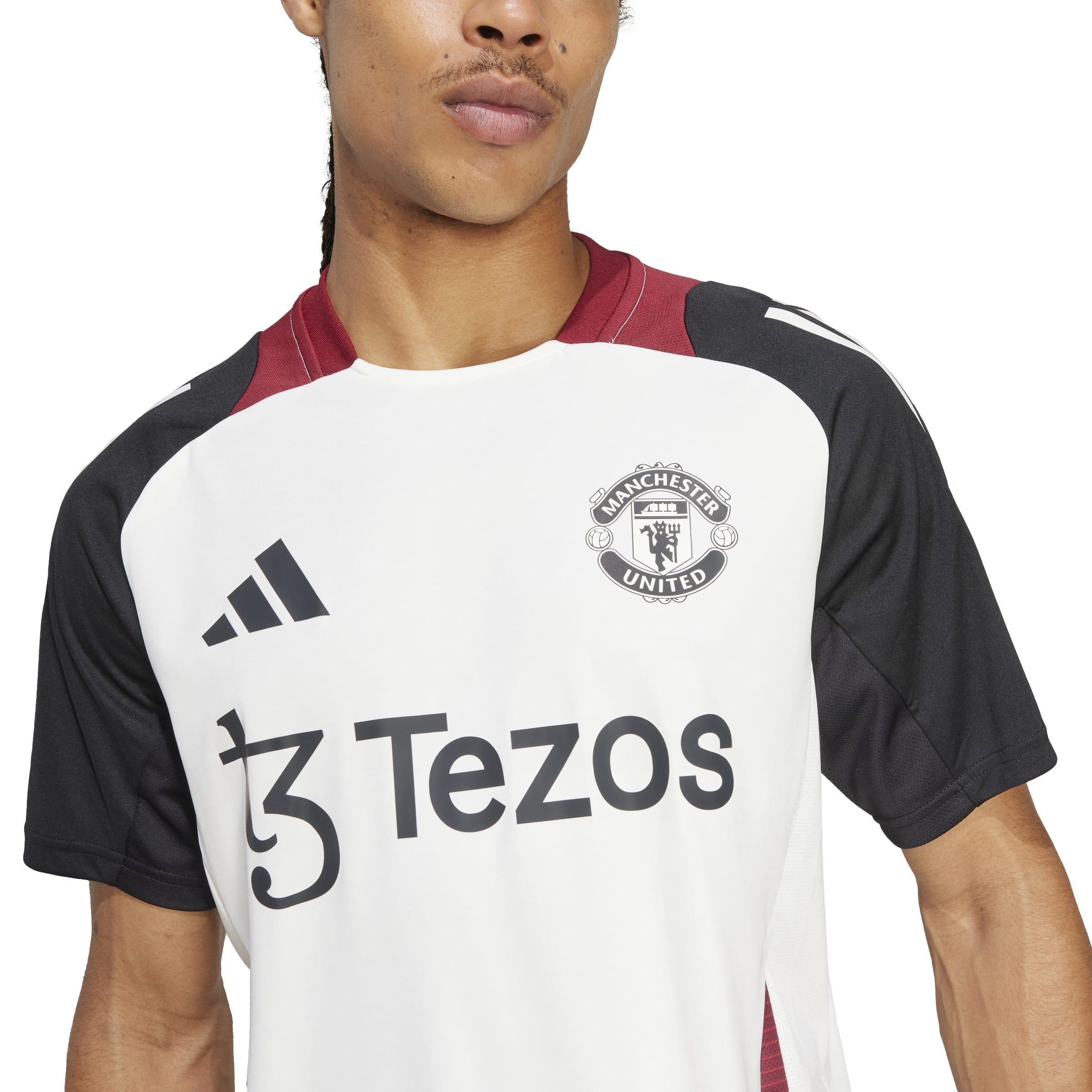 Off White/Zwart - adidas - Manchester United Training Shirt 2024 2025 Adults - 5