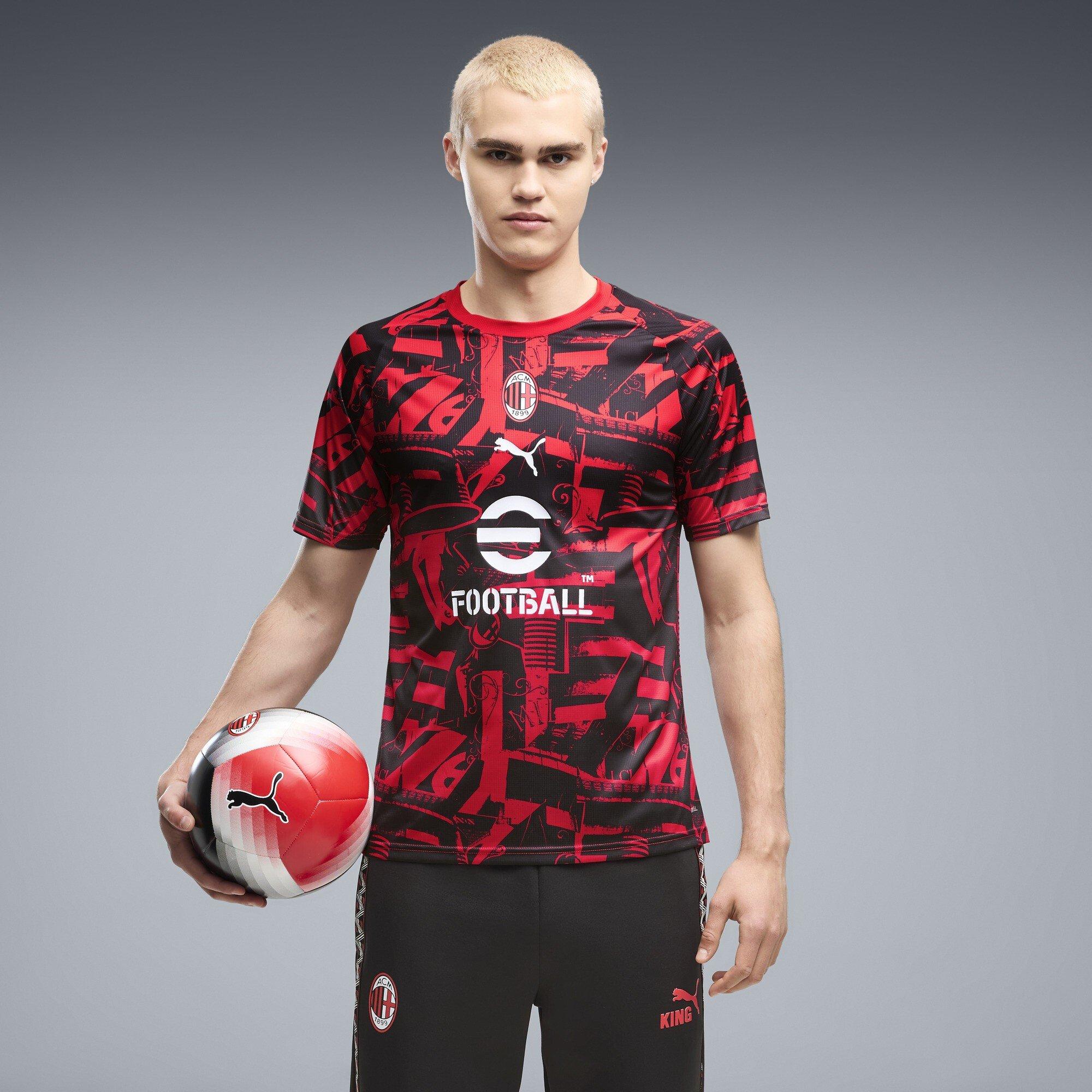 Red/Black - Puma - AC Milan Pre Match Shirt 2026/27 Mens - 3