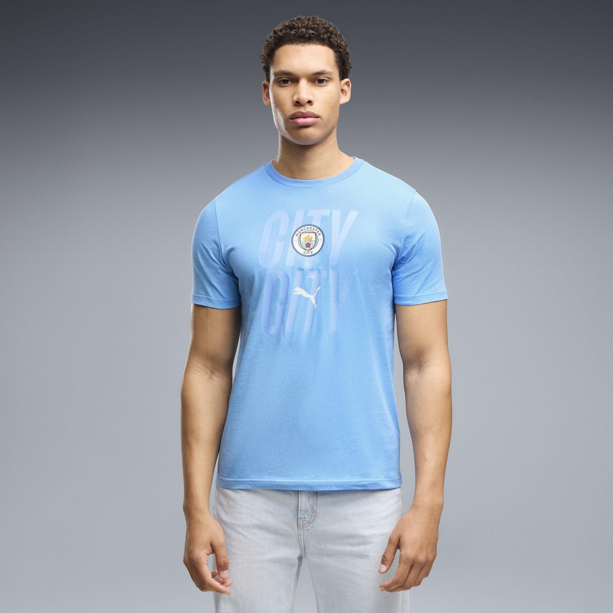 Blau/Weiß - Puma - Manchester City Culture T-Shirt Mens - 3