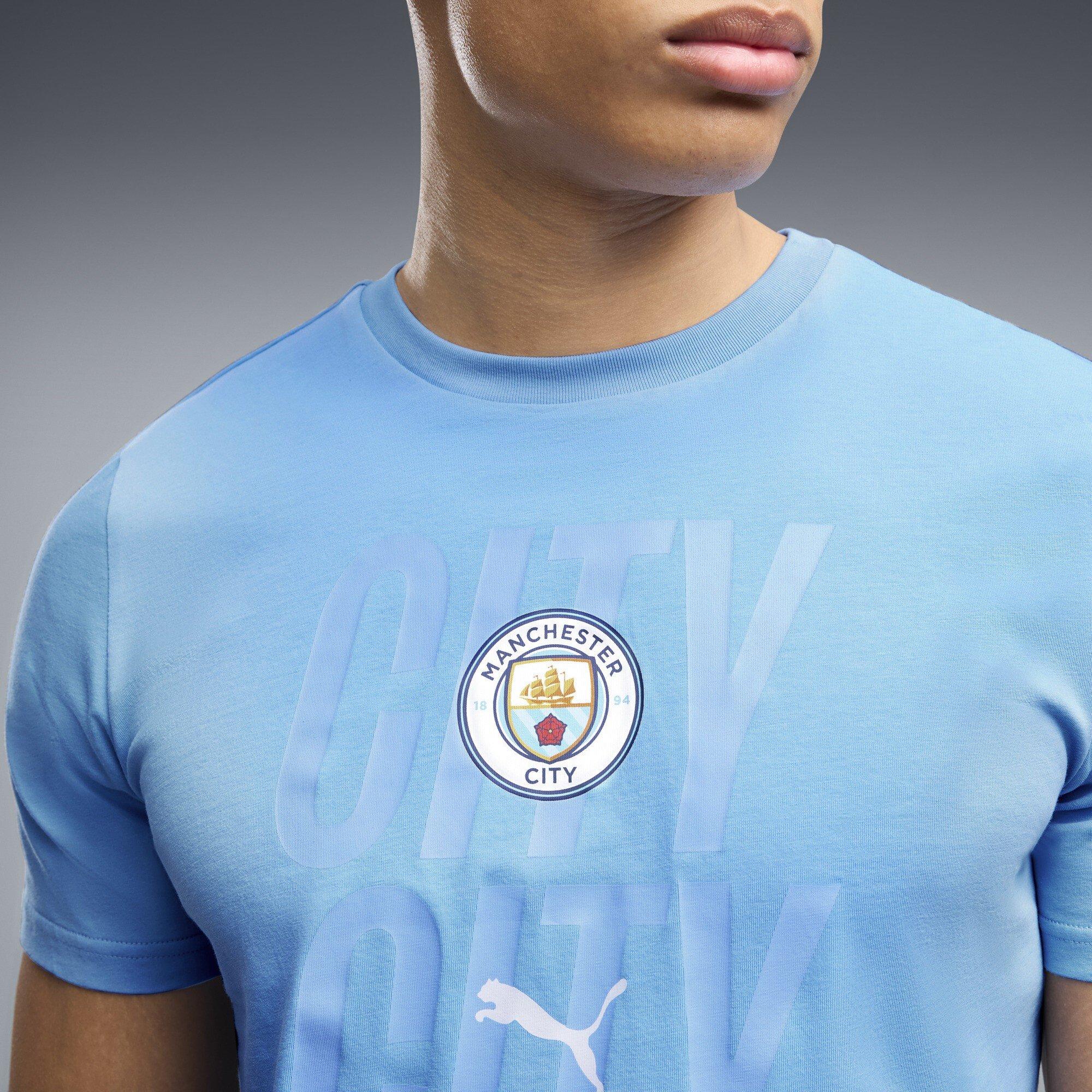 Blau/Weiß - Puma - Manchester City Culture T-Shirt Mens - 5