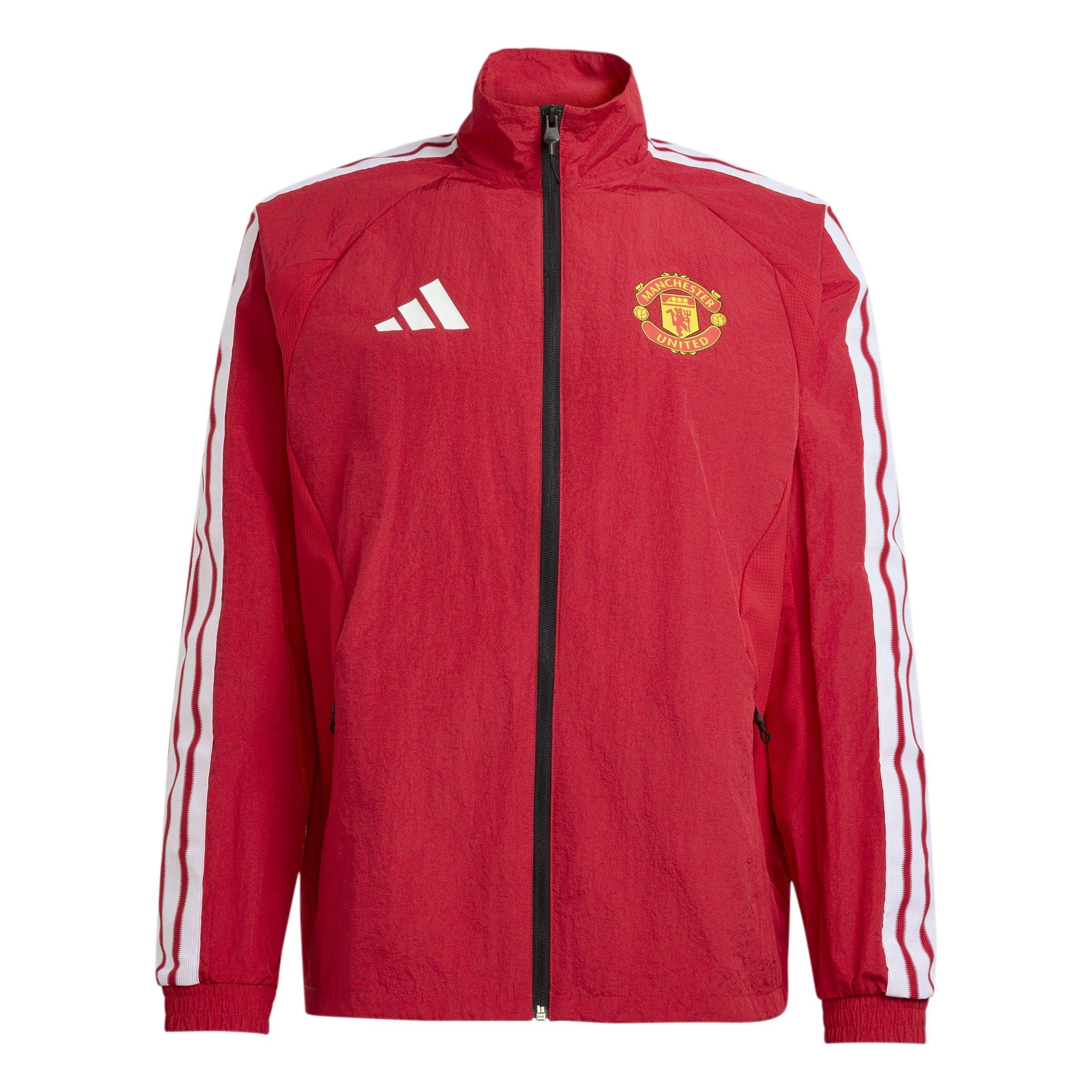 Rood/Wit - adidas - Mens Manchester United Licensed Pre-Match Tracksuit Top 2026 2027 - 1