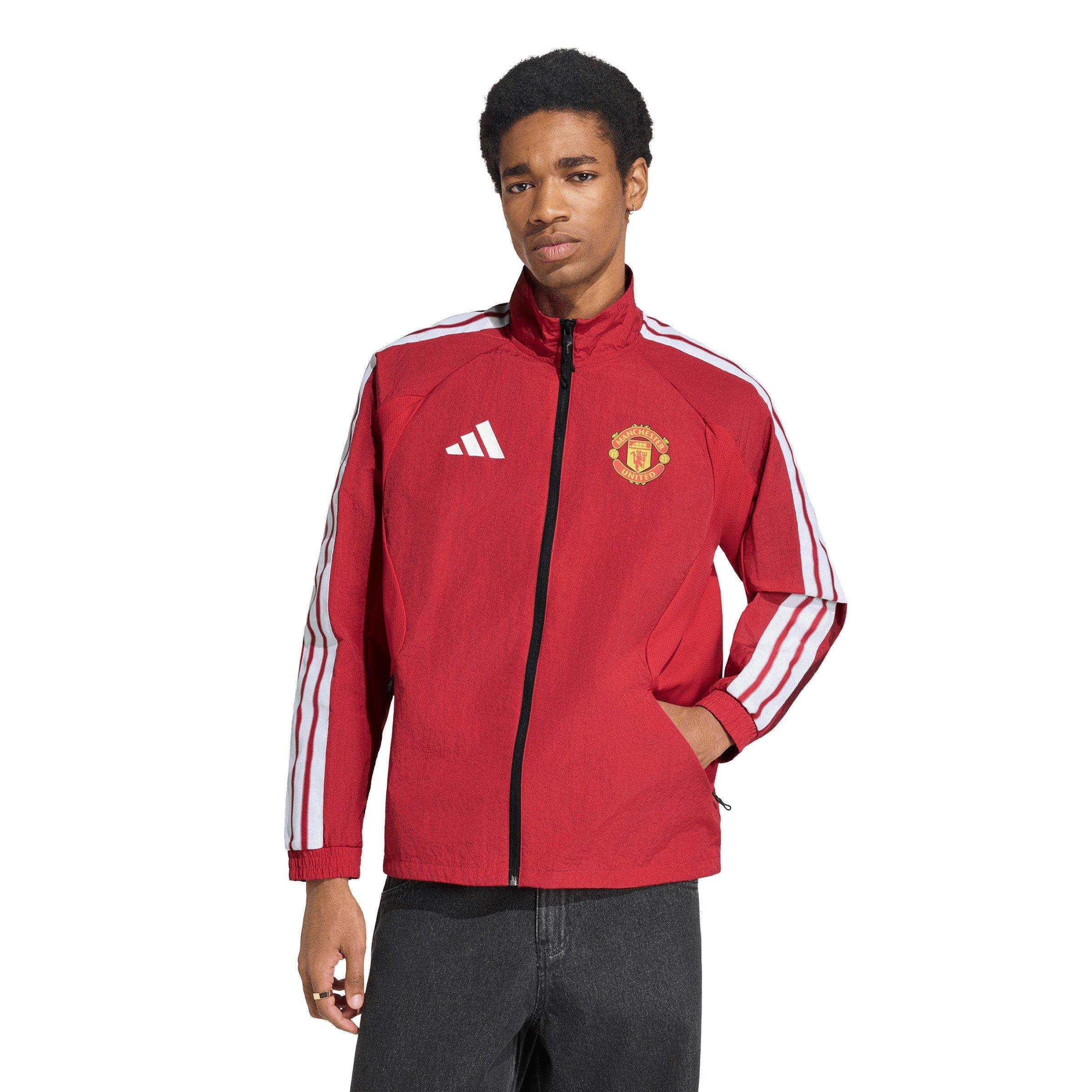 Rood/Wit - adidas - Mens Manchester United Licensed Pre-Match Tracksuit Top 2026 2027 - 2