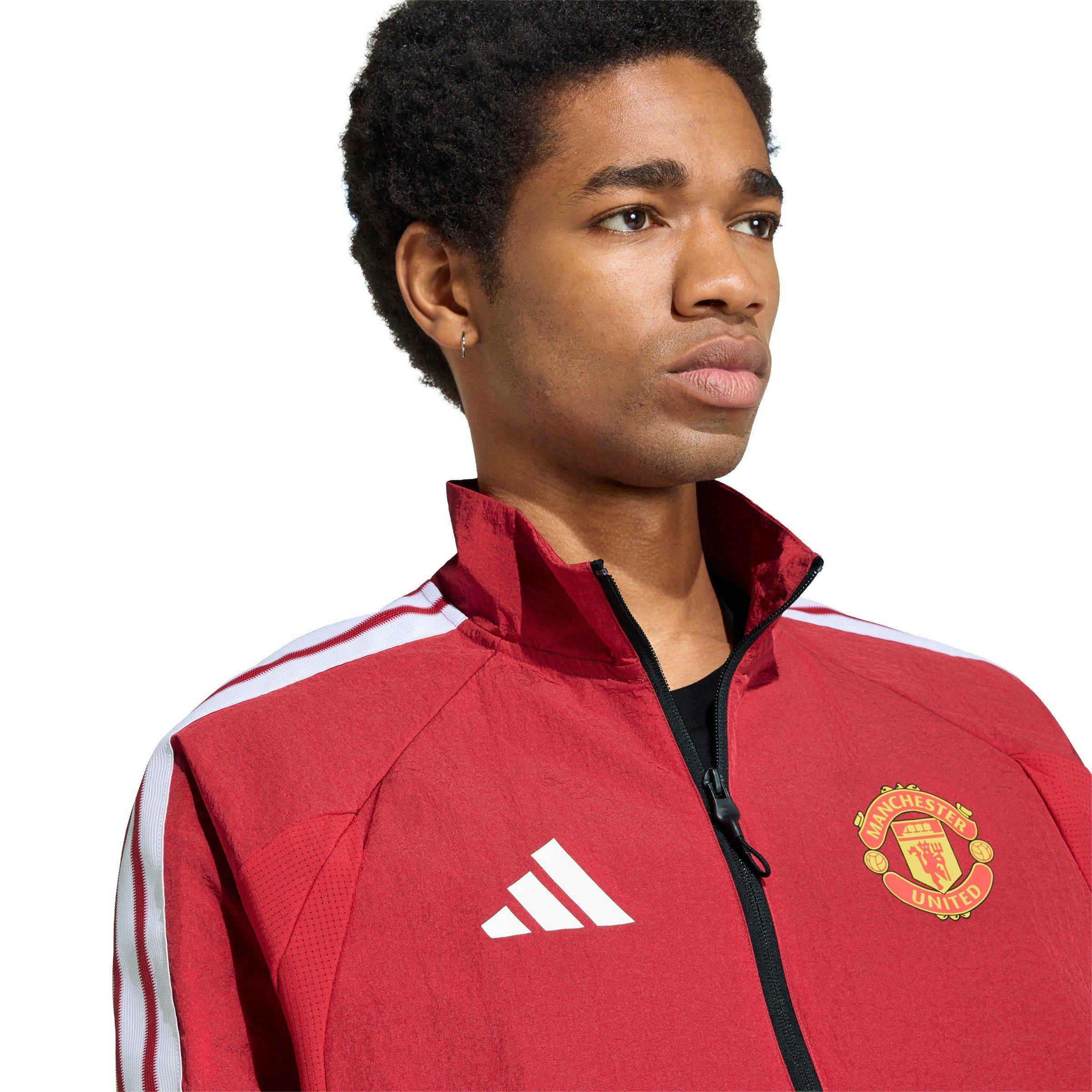 Rood/Wit - adidas - Mens Manchester United Licensed Pre-Match Tracksuit Top 2026 2027 - 4