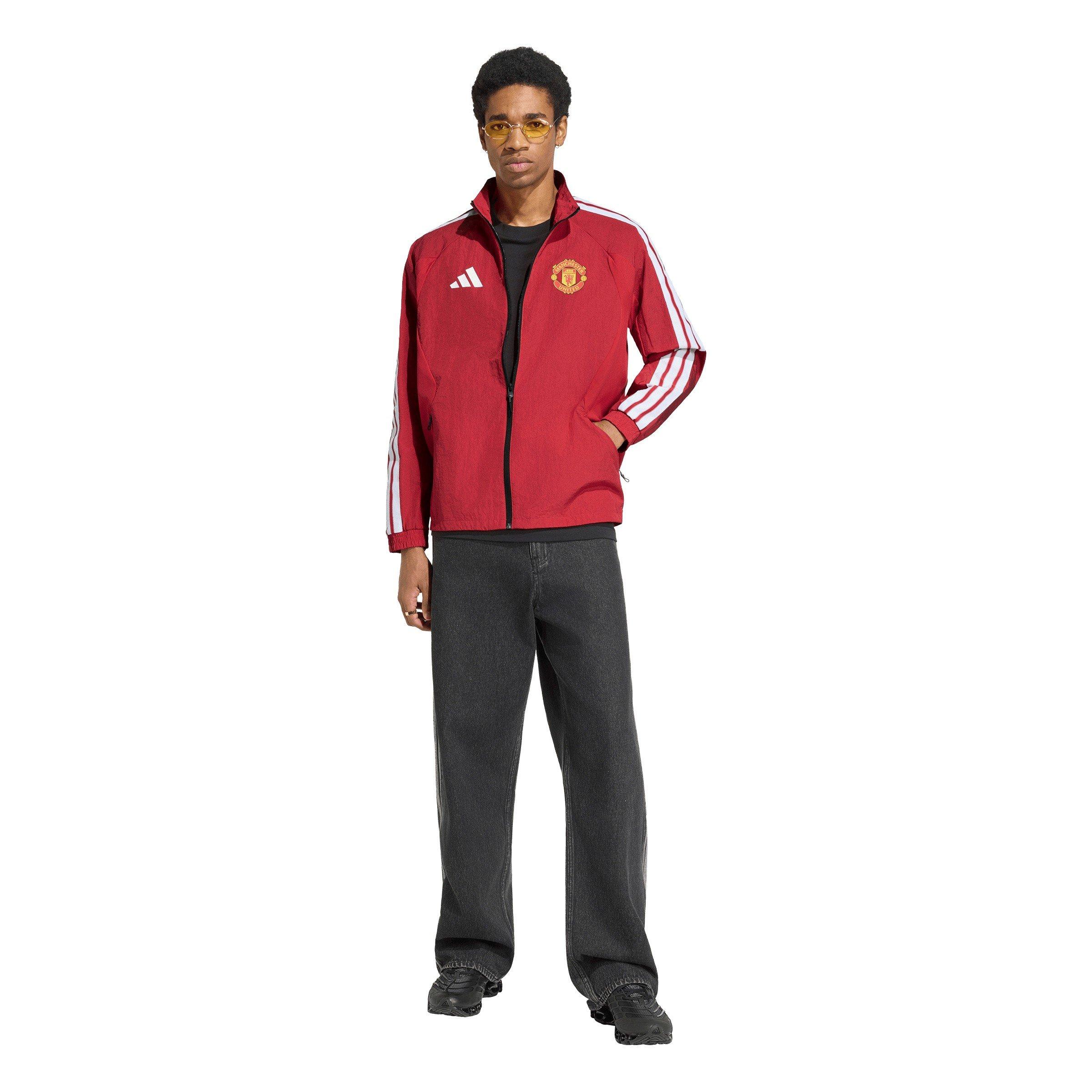 Rood/Wit - adidas - Mens Manchester United Licensed Pre-Match Tracksuit Top 2026 2027 - 7