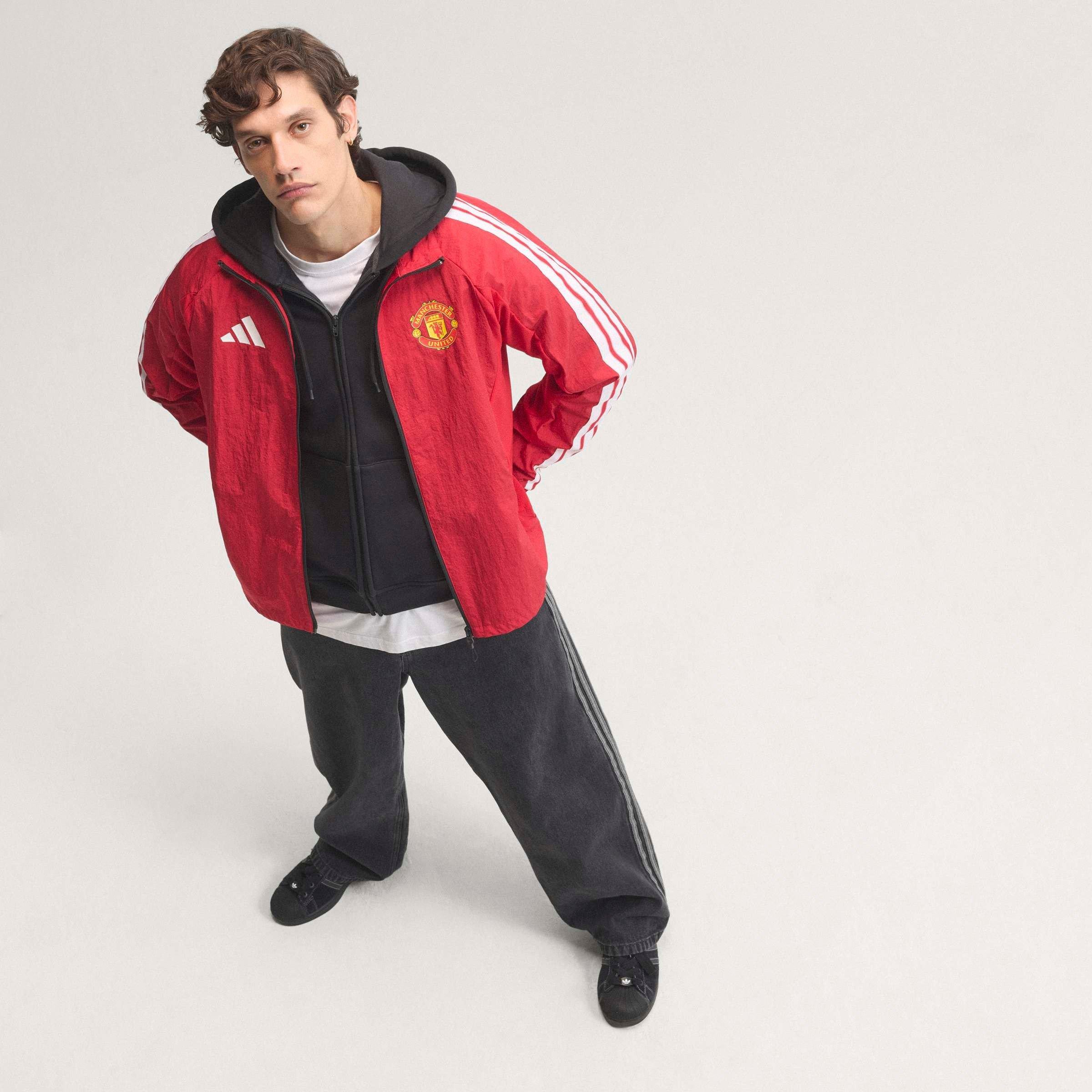 Rood/Wit - adidas - Mens Manchester United Licensed Pre-Match Tracksuit Top 2026 2027 - 9