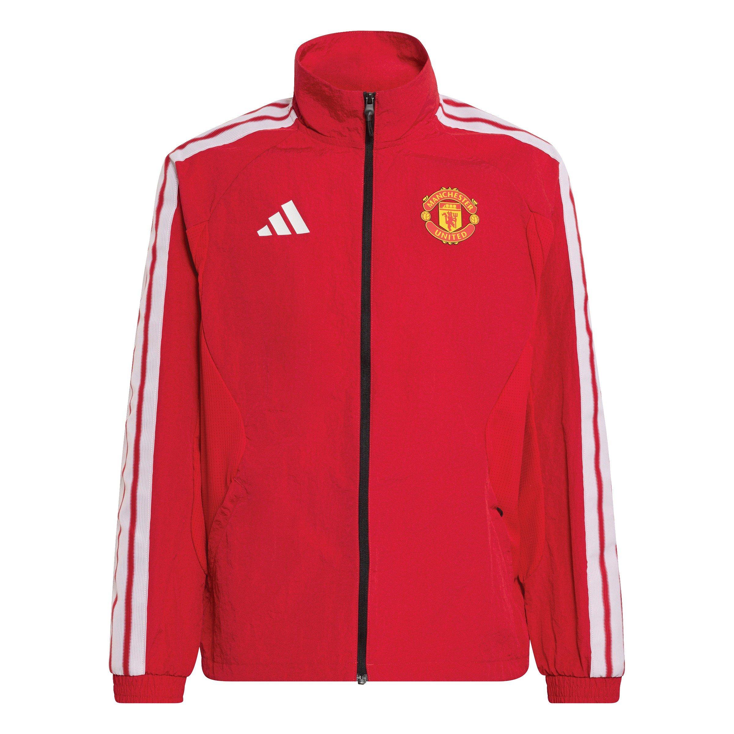 Rød/Hvid - adidas - Kids Manchester United Licensed Pre-Match Tracksuit Top 2026 2027 - 1