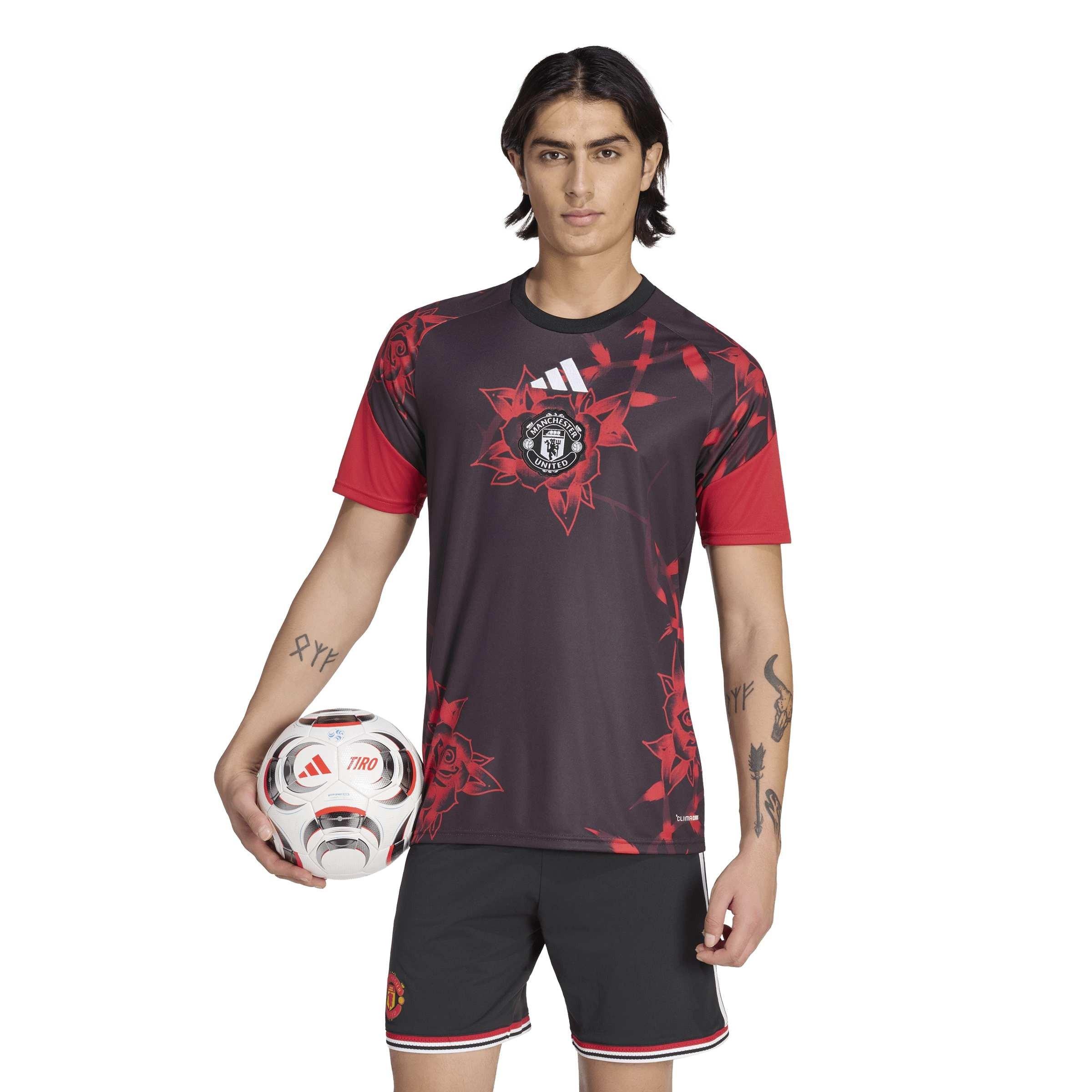 Black/Red - adidas - Manchester United Pre Match Shirt 2026/27 Mens - 3