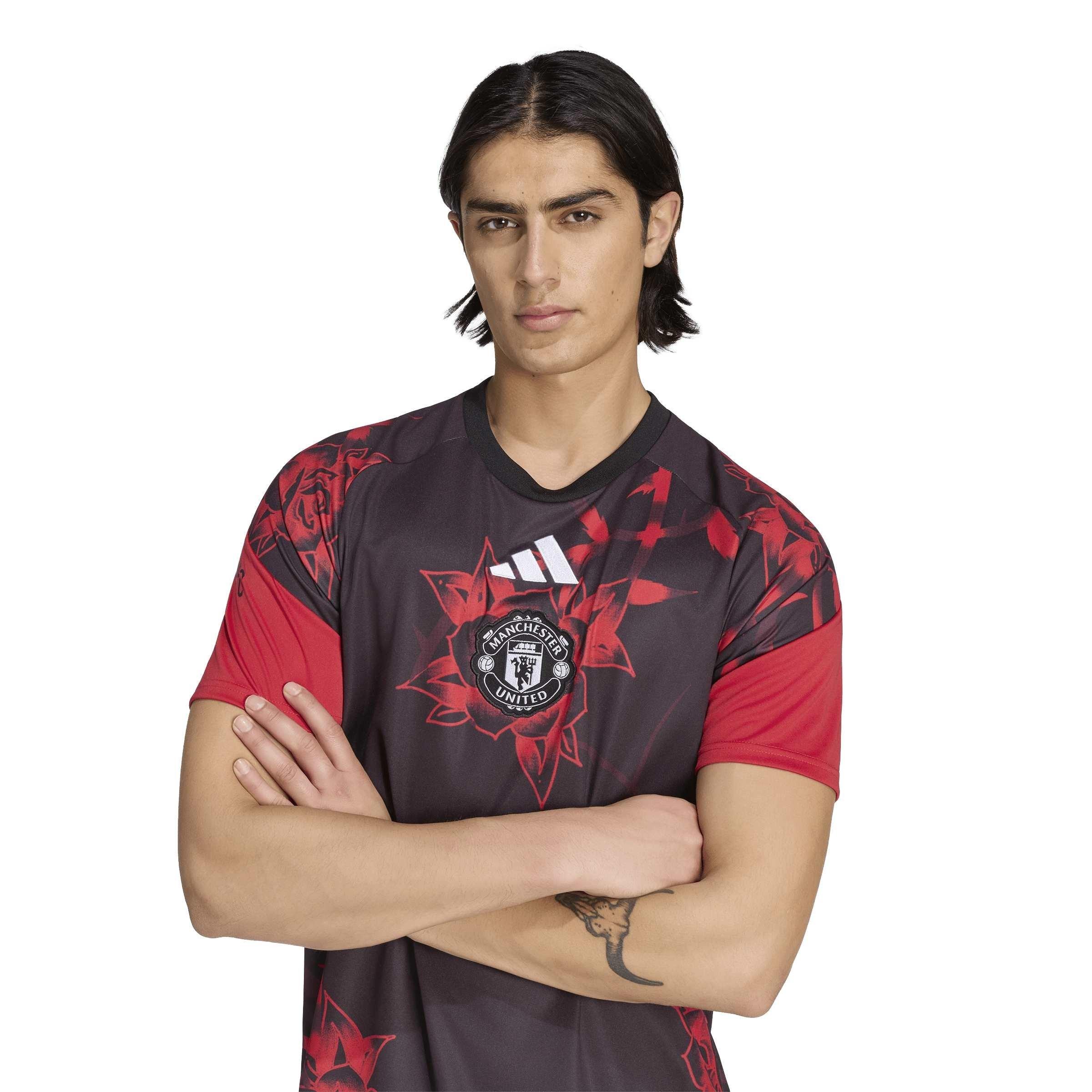 Black/Red - adidas - Manchester United Pre Match Shirt 2026/27 Mens - 5