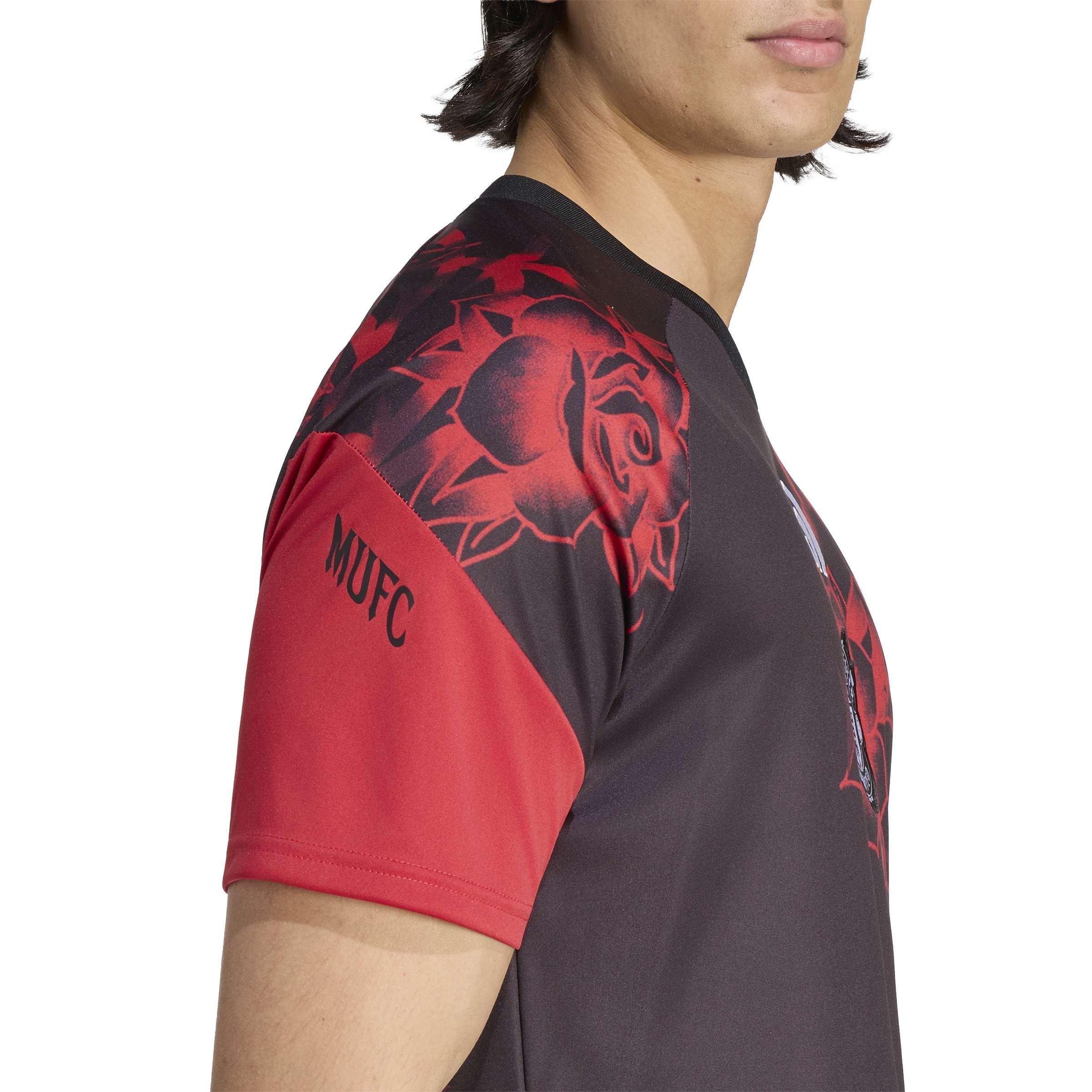 Black/Red - adidas - Manchester United Pre Match Shirt 2026/27 Mens - 6