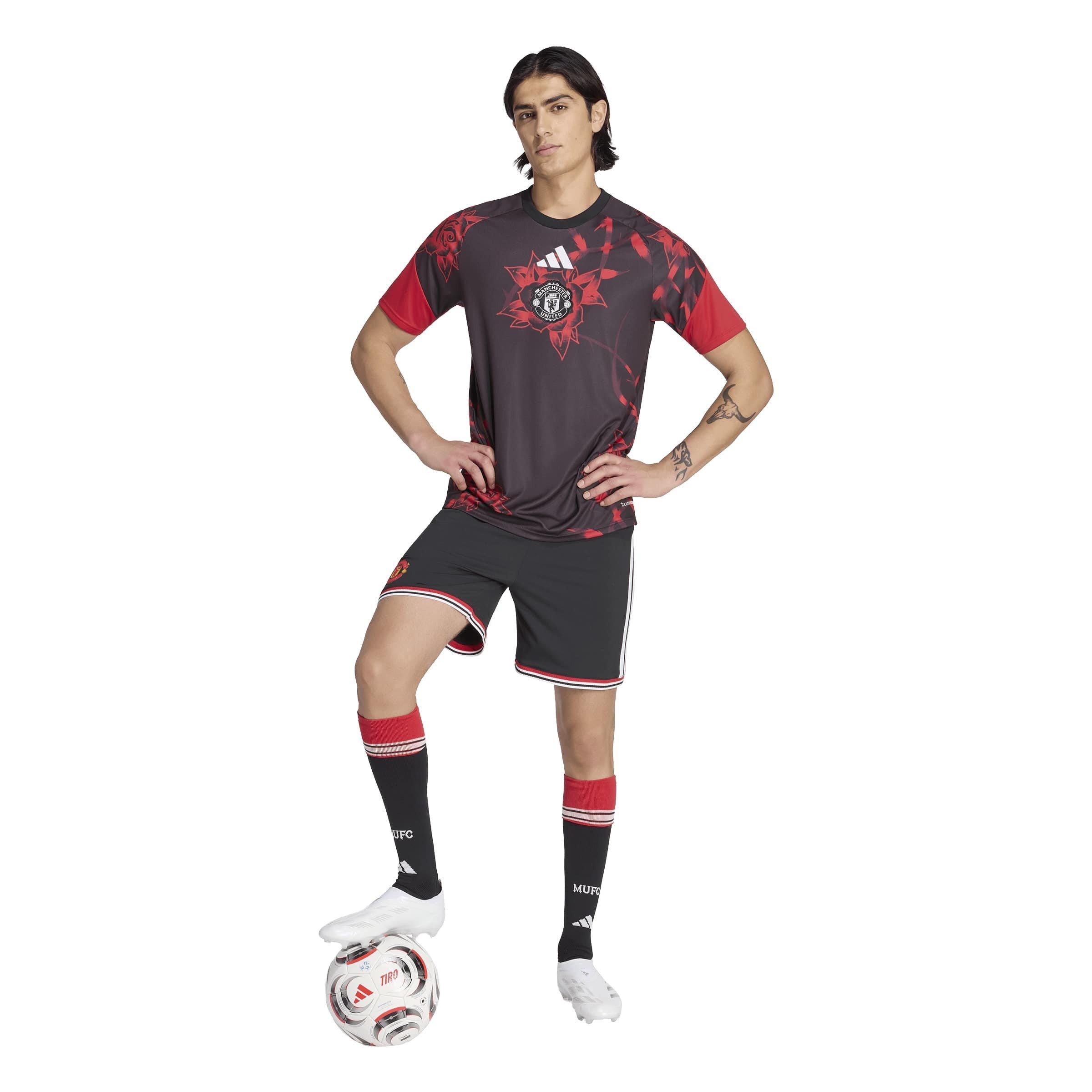 Black/Red - adidas - Manchester United Pre Match Shirt 2026/27 Mens - 7