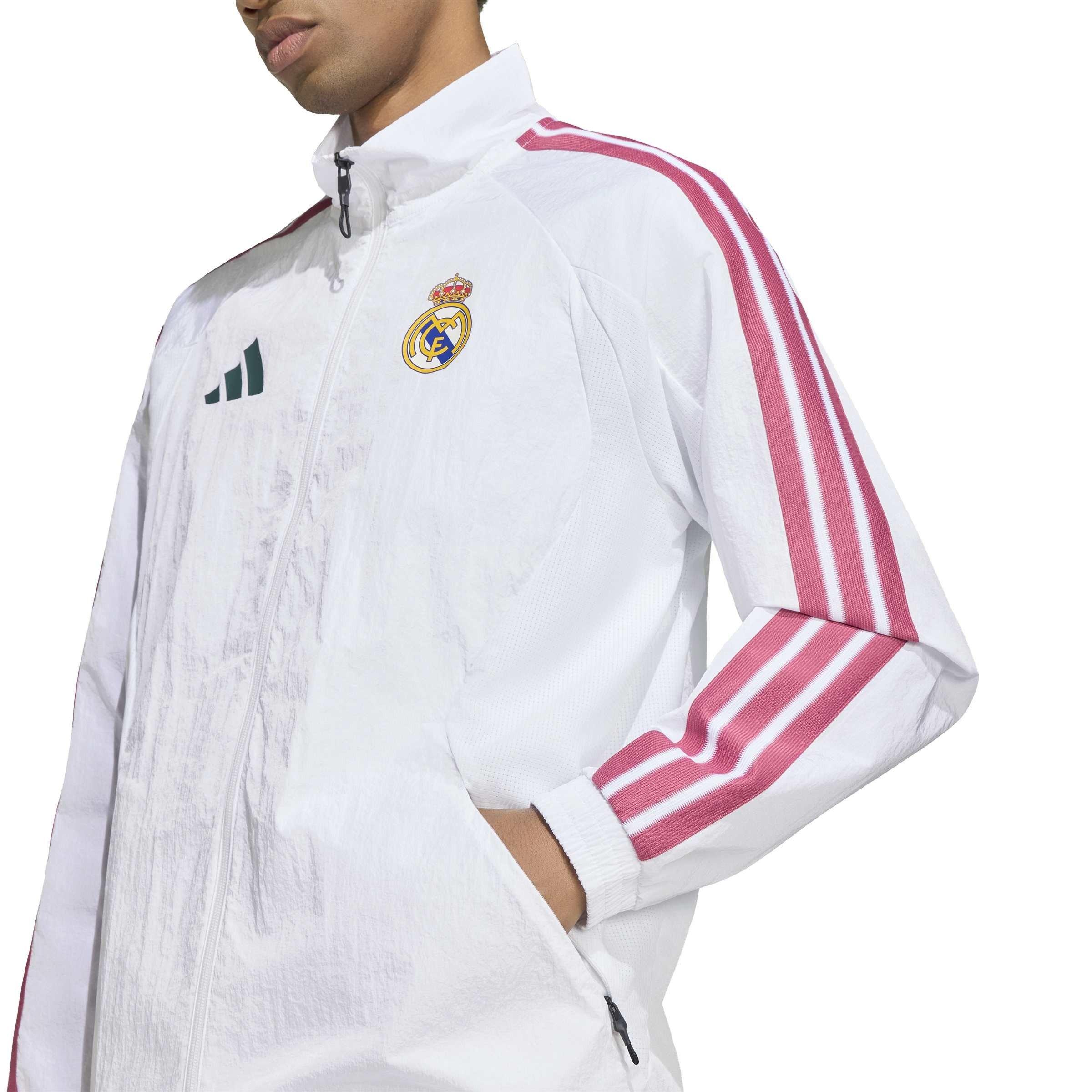 White/Green - adidas - Real Madrid Anthem Jacket 2026/27 Mens - 4