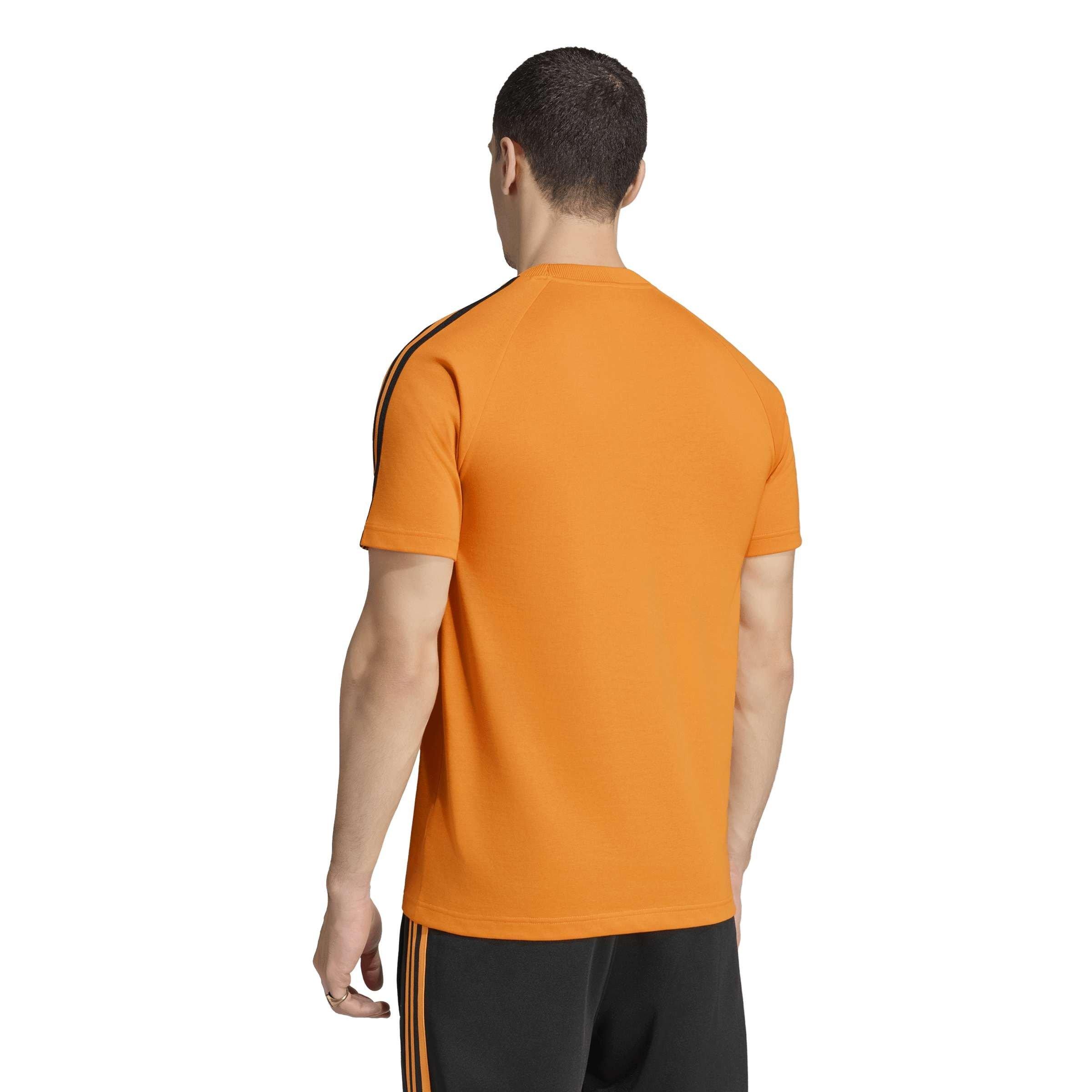 Arancione/Nero - adidas - Men's Ajax Amsterdam Short-Sleeve Cotton Crew-Neck Slim-Fit T-Shirt - 3
