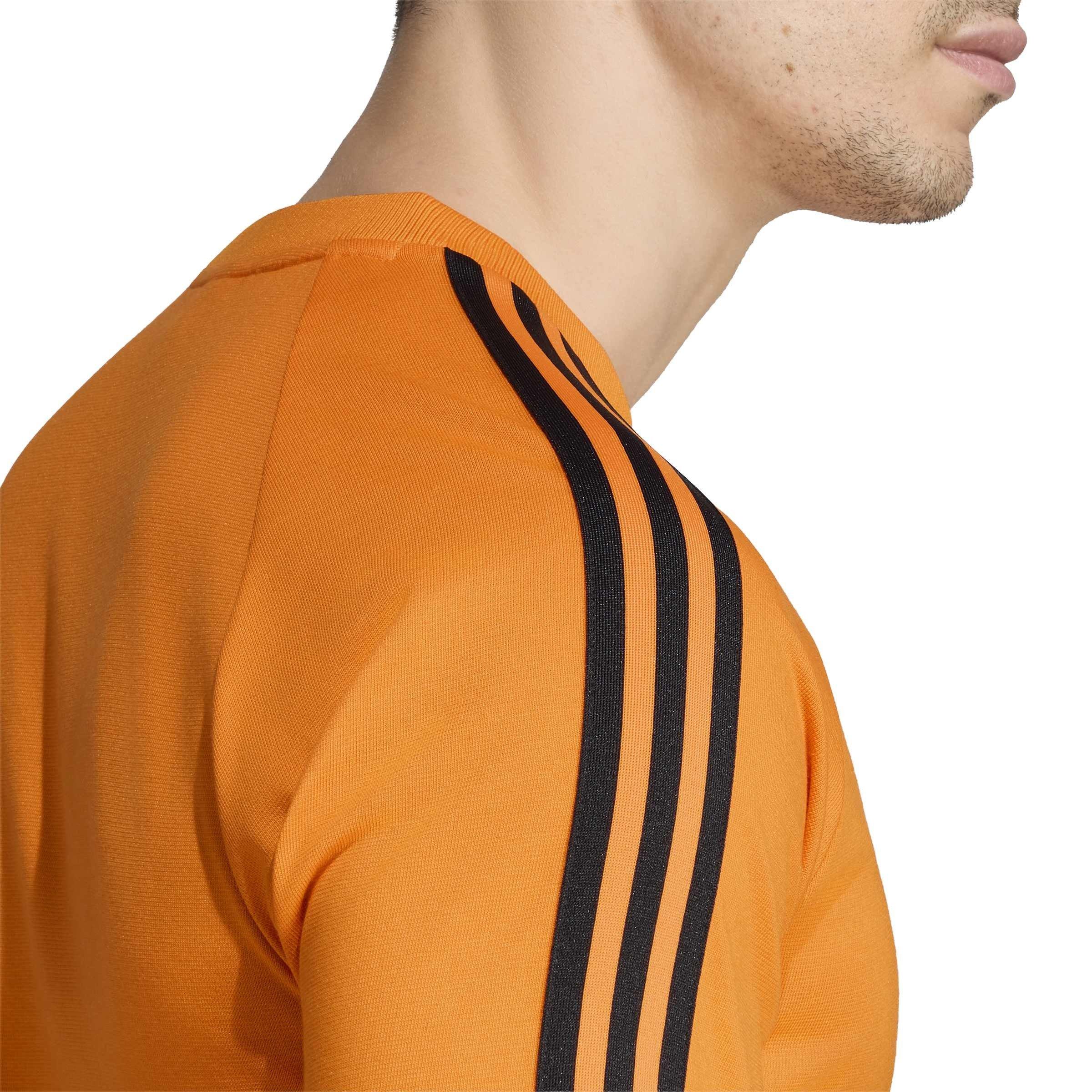 Arancione/Nero - adidas - Men's Ajax Amsterdam Short-Sleeve Cotton Crew-Neck Slim-Fit T-Shirt - 5