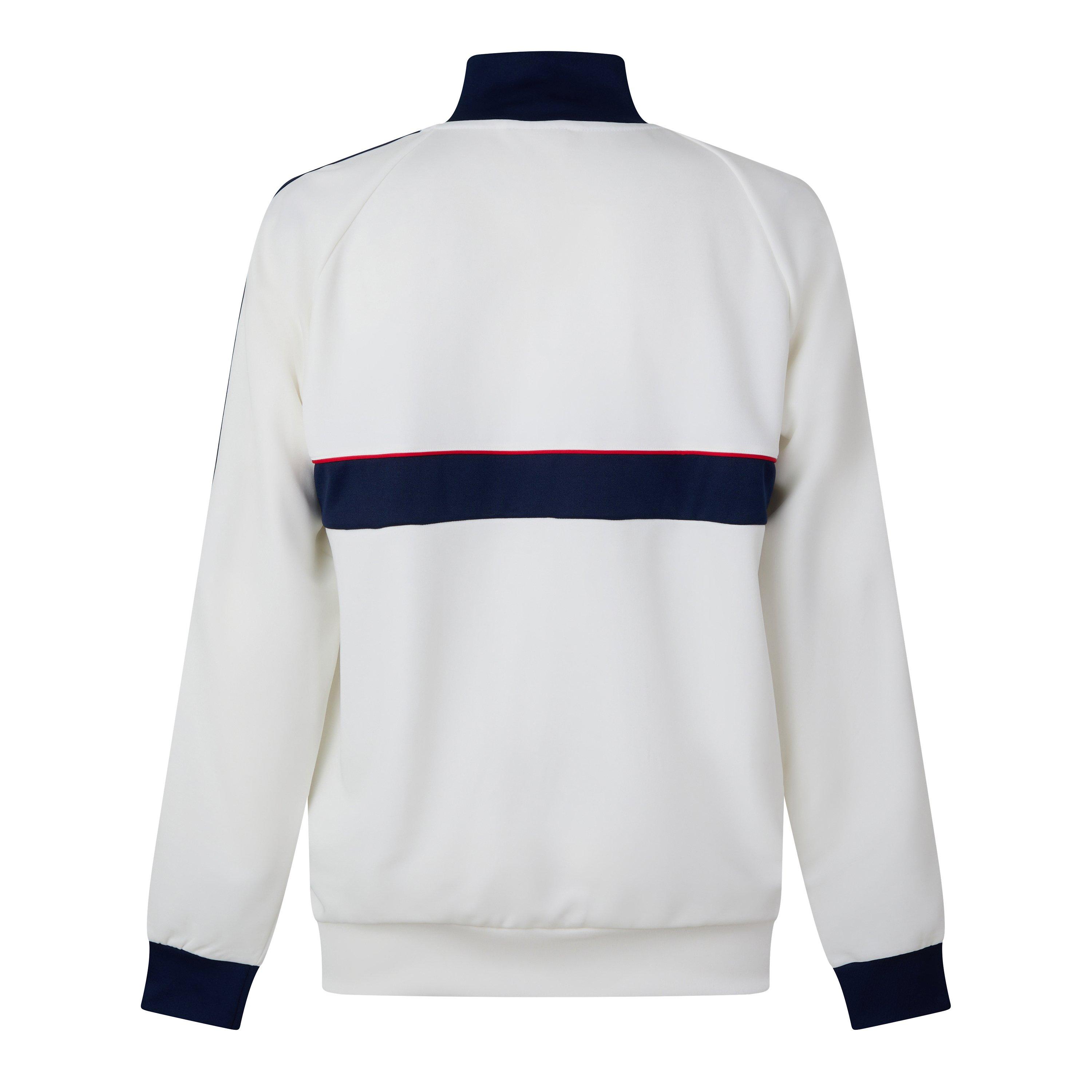 Hvid/Marineblå - adidas - Men's OG Bayern Munich Long-Sleeve Slim-Fit Tracksuit Top - 2
