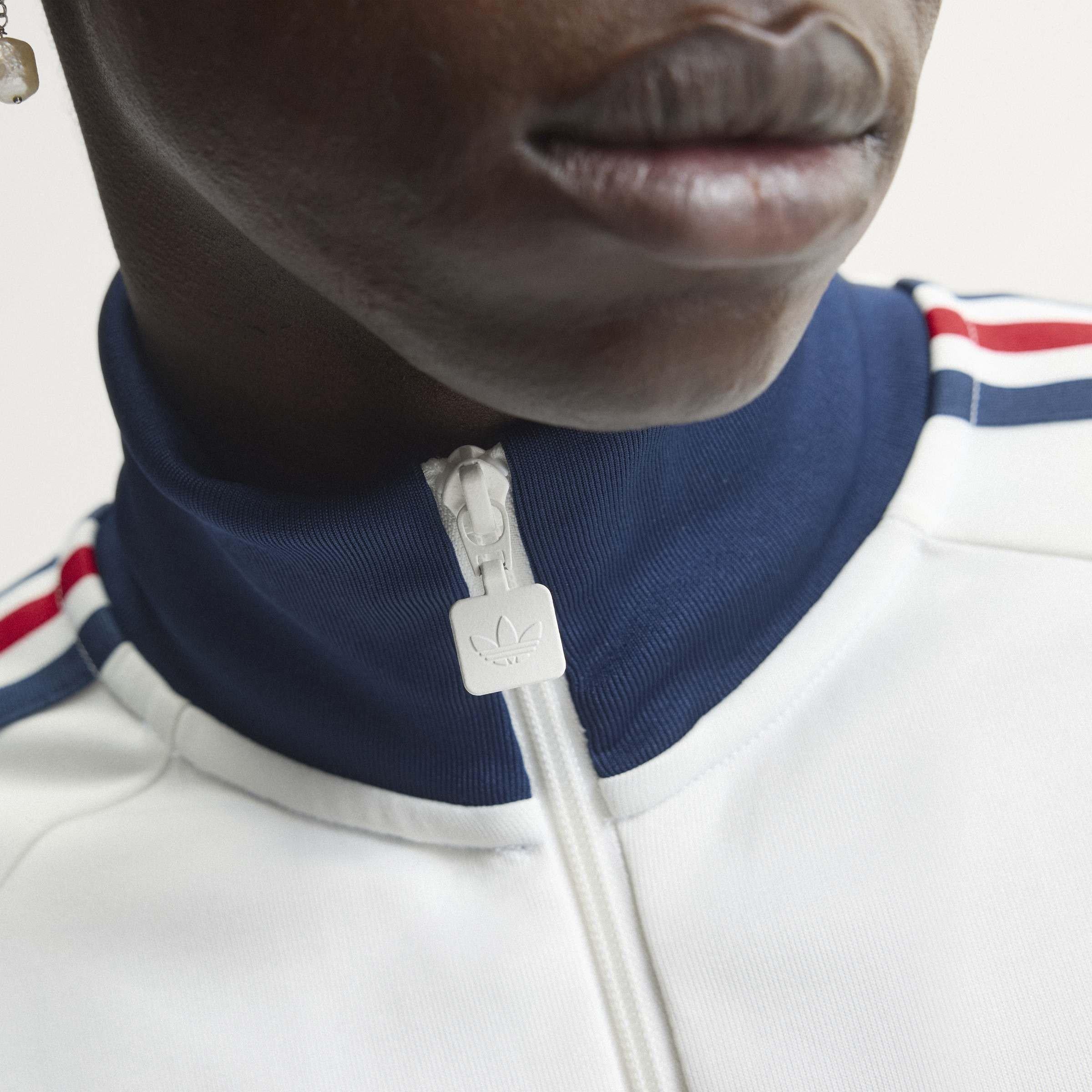 Hvid/Marineblå - adidas - Men's OG Bayern Munich Long-Sleeve Slim-Fit Tracksuit Top - 13