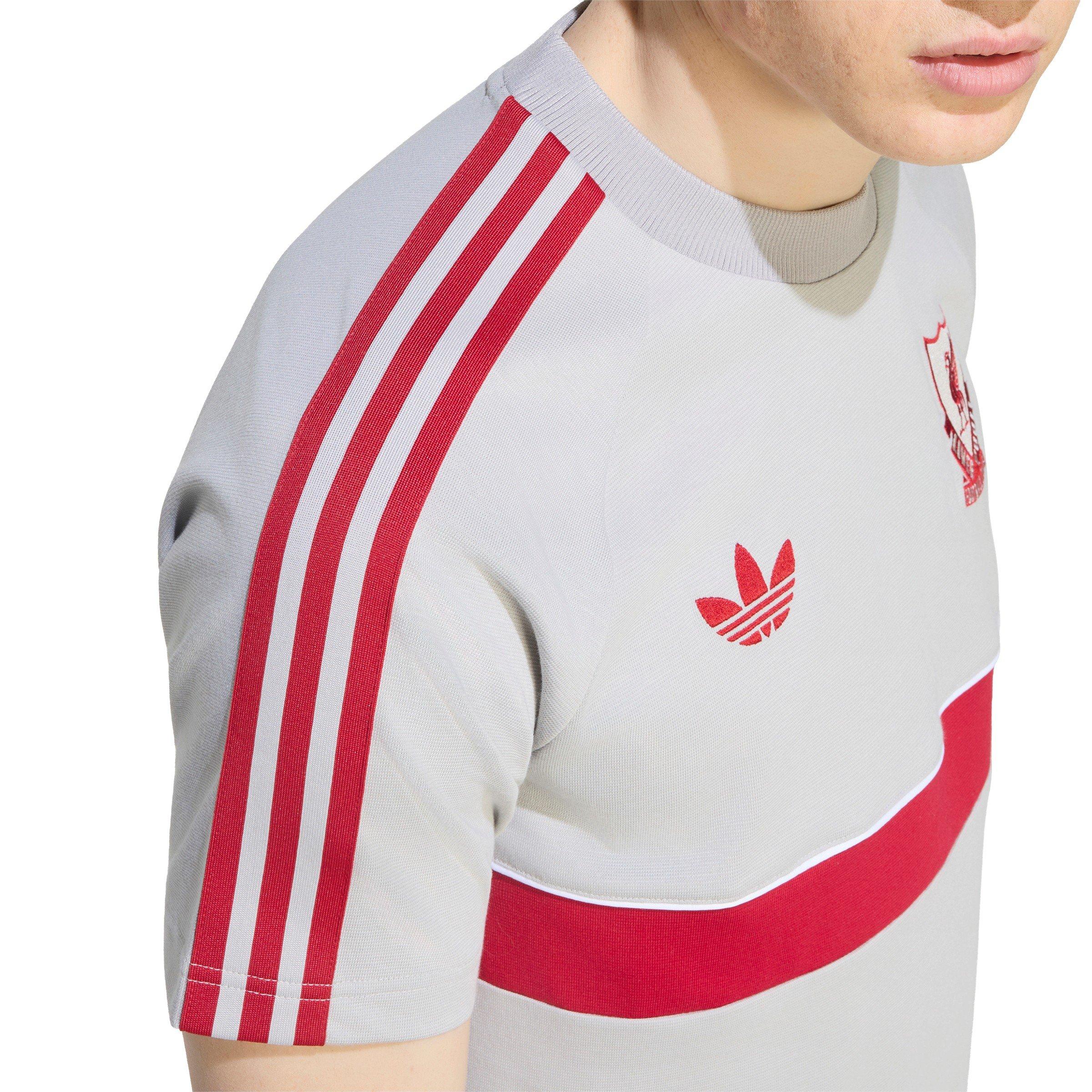 Grey/Red - adidas - Liverpool Originals T-Shirt Mens - 4