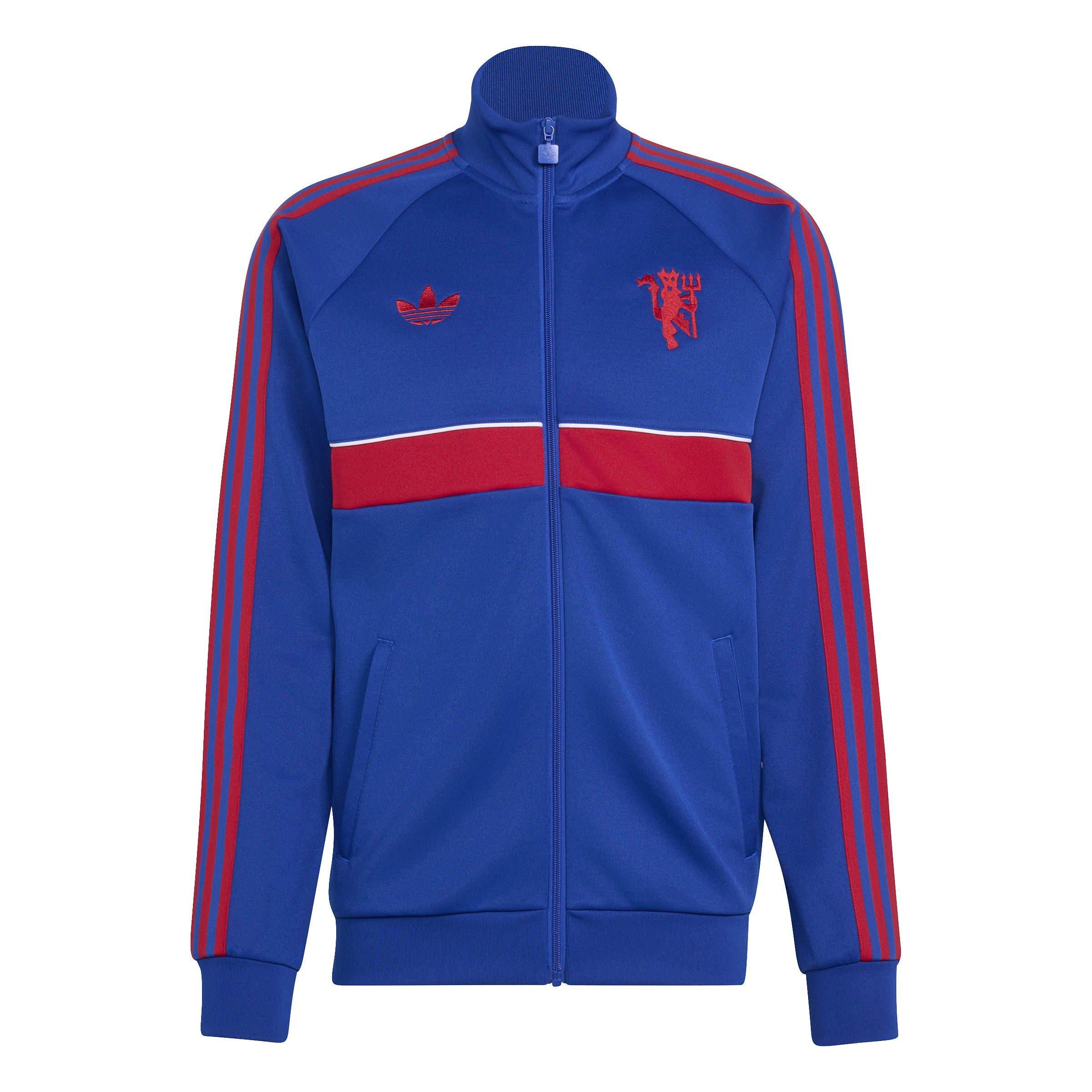 Bleu/Rouge - adidas - Manchester United Originals Tracksuit Top Mens - 1