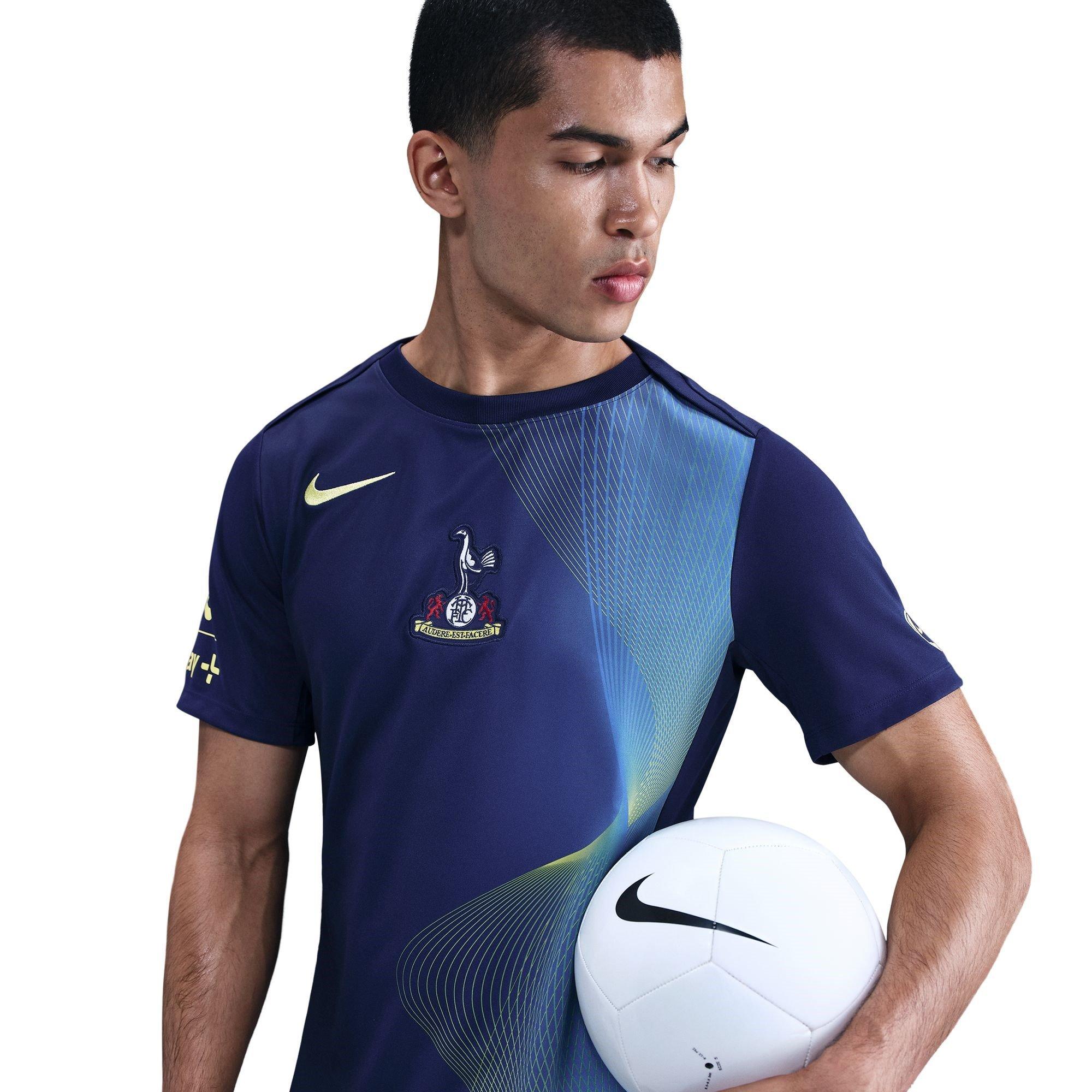 Nike Men's Tottenham Hotspur Third Pre Match Shirt 2025 2026 Adults - Blue/Yellow - S
