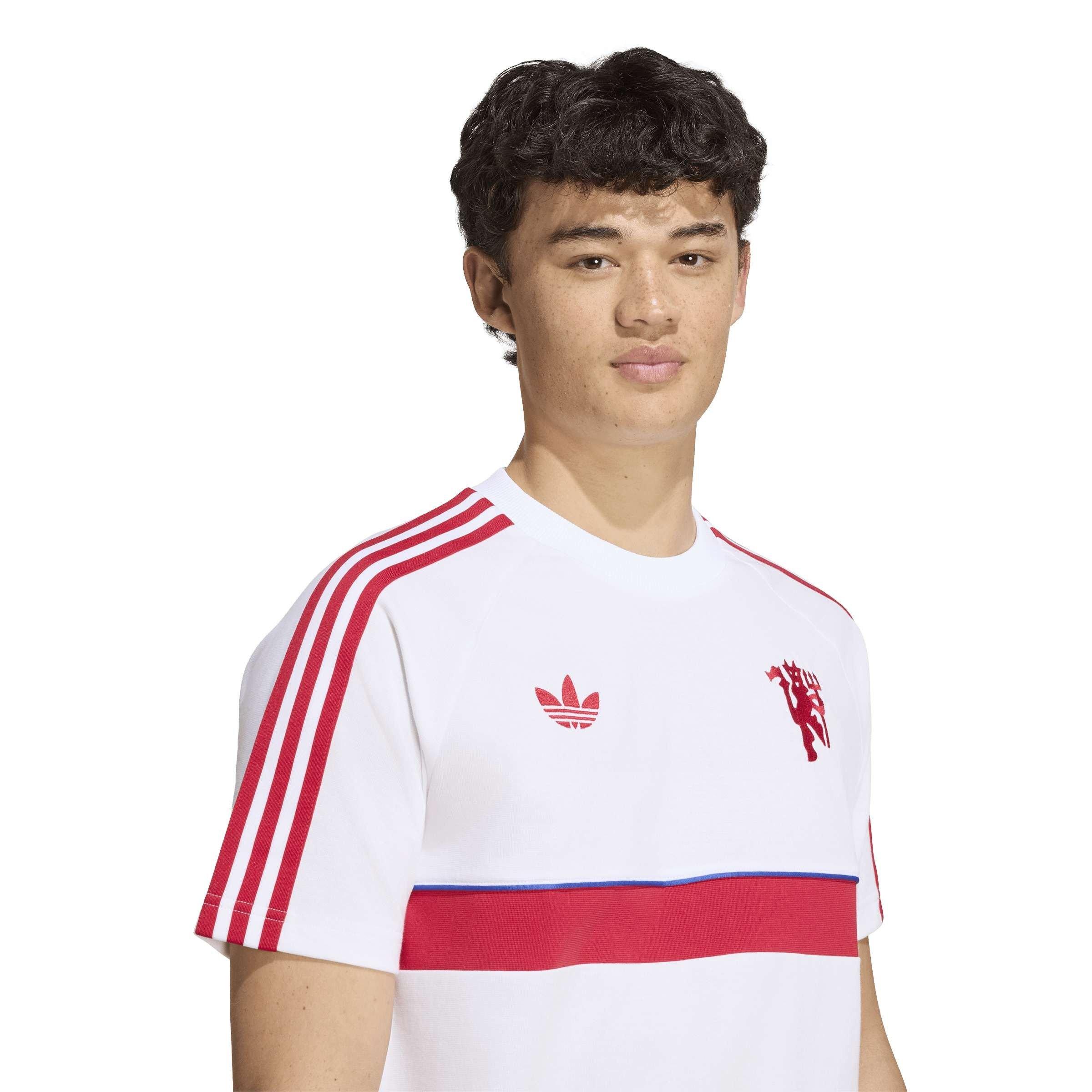 White/Red - adidas - Manchester United Originals T-Shirt Mens - 4