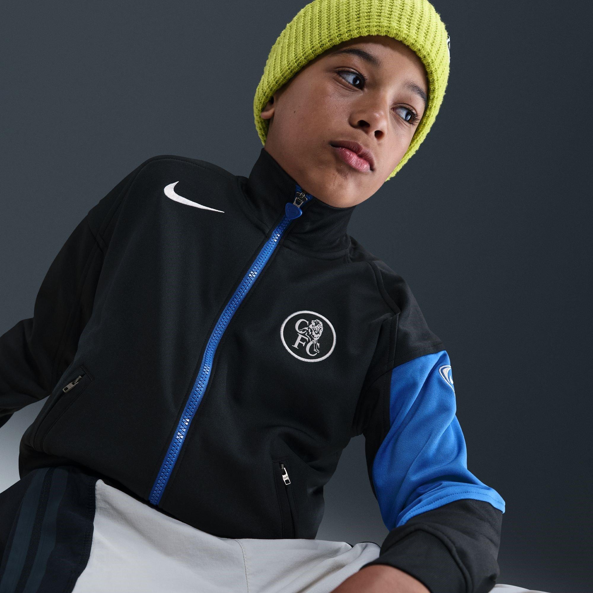 Black/Blue - Nike - Chelsea Anthem Jacket 2025 2026 Juniors - 9