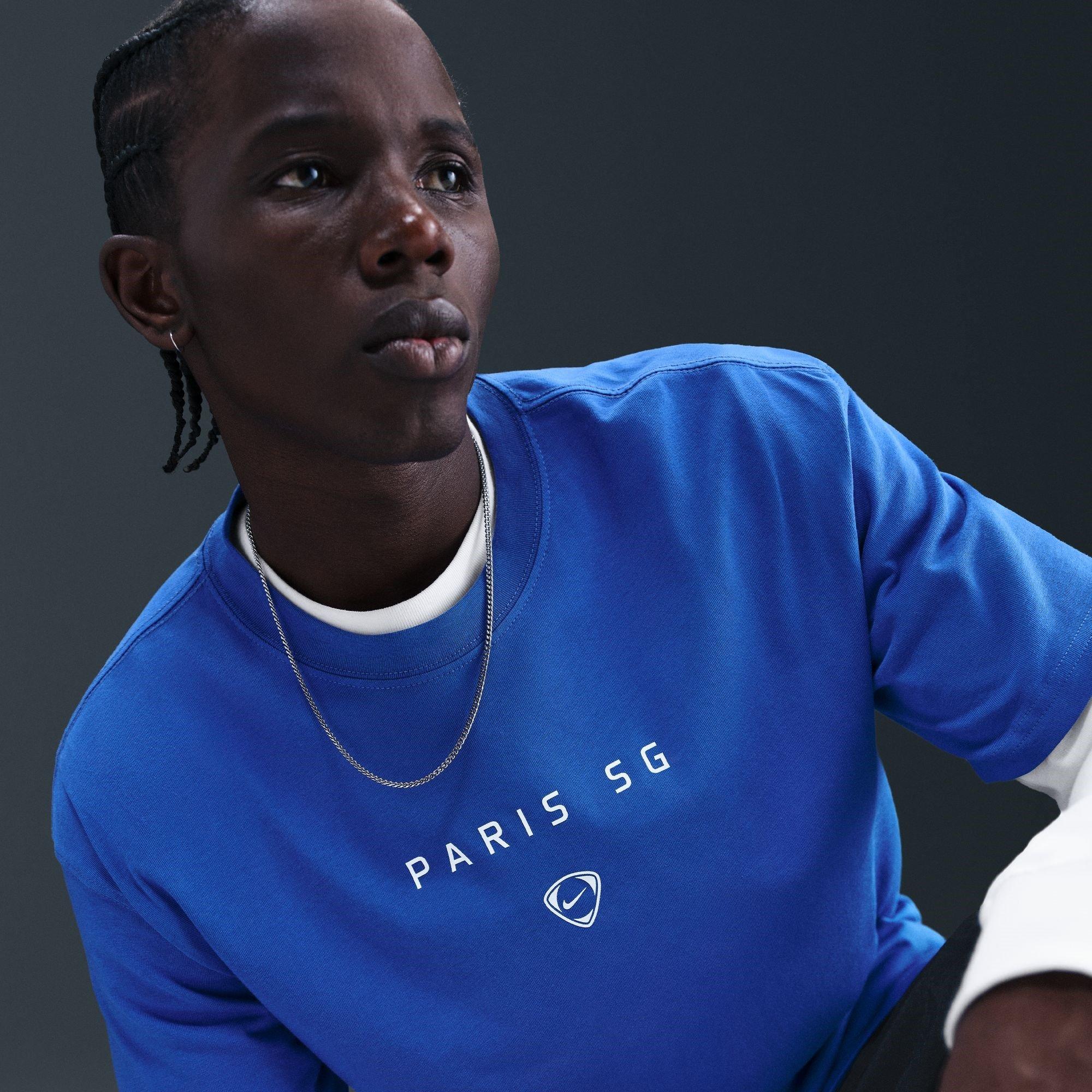 Blue - Nike - PSG T90 Wordmark T-Shirt Mens - 12