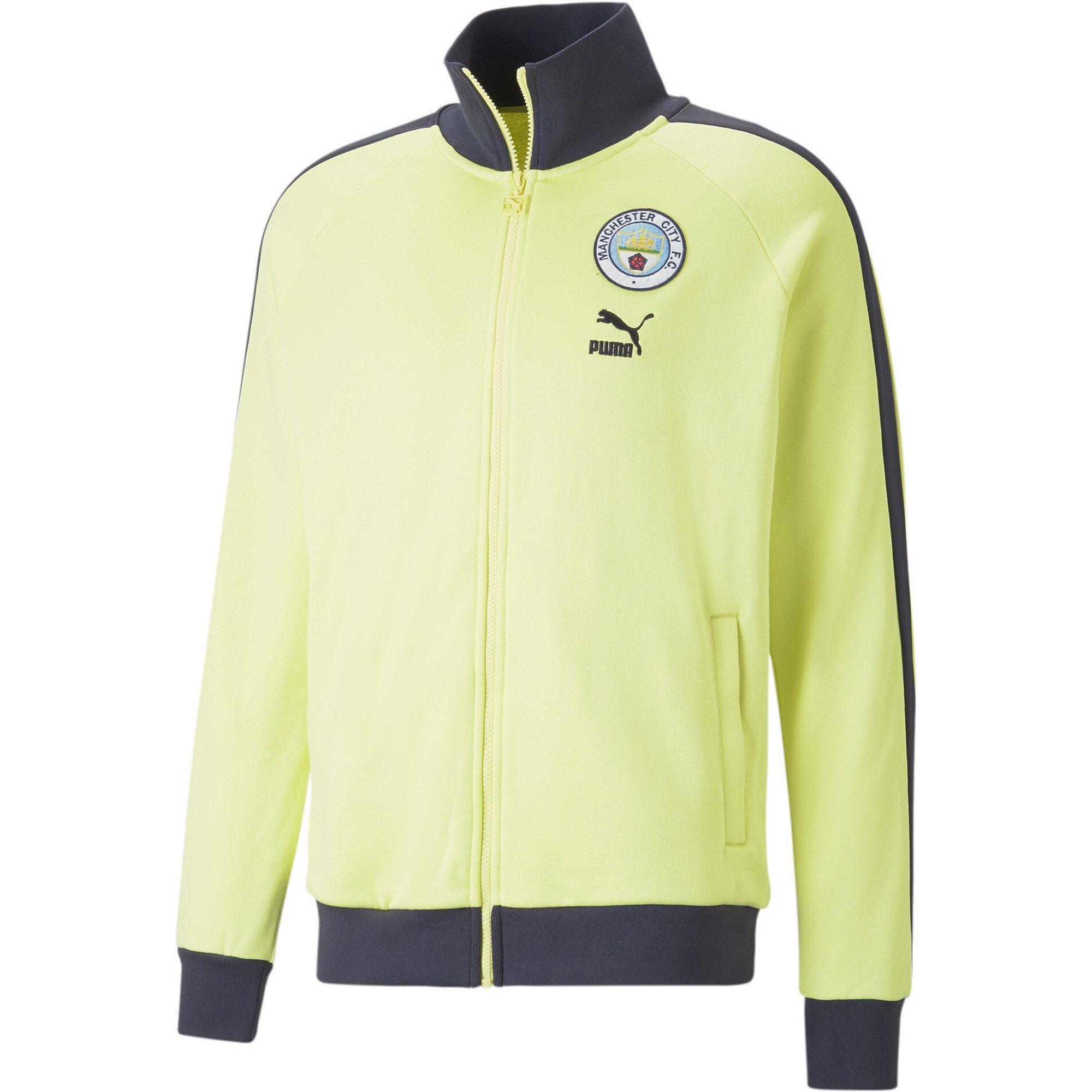 Puma Men's Mcfc Ftblheritage T7 Track Jacket Tracksuit Top - Fresh Yellow - S