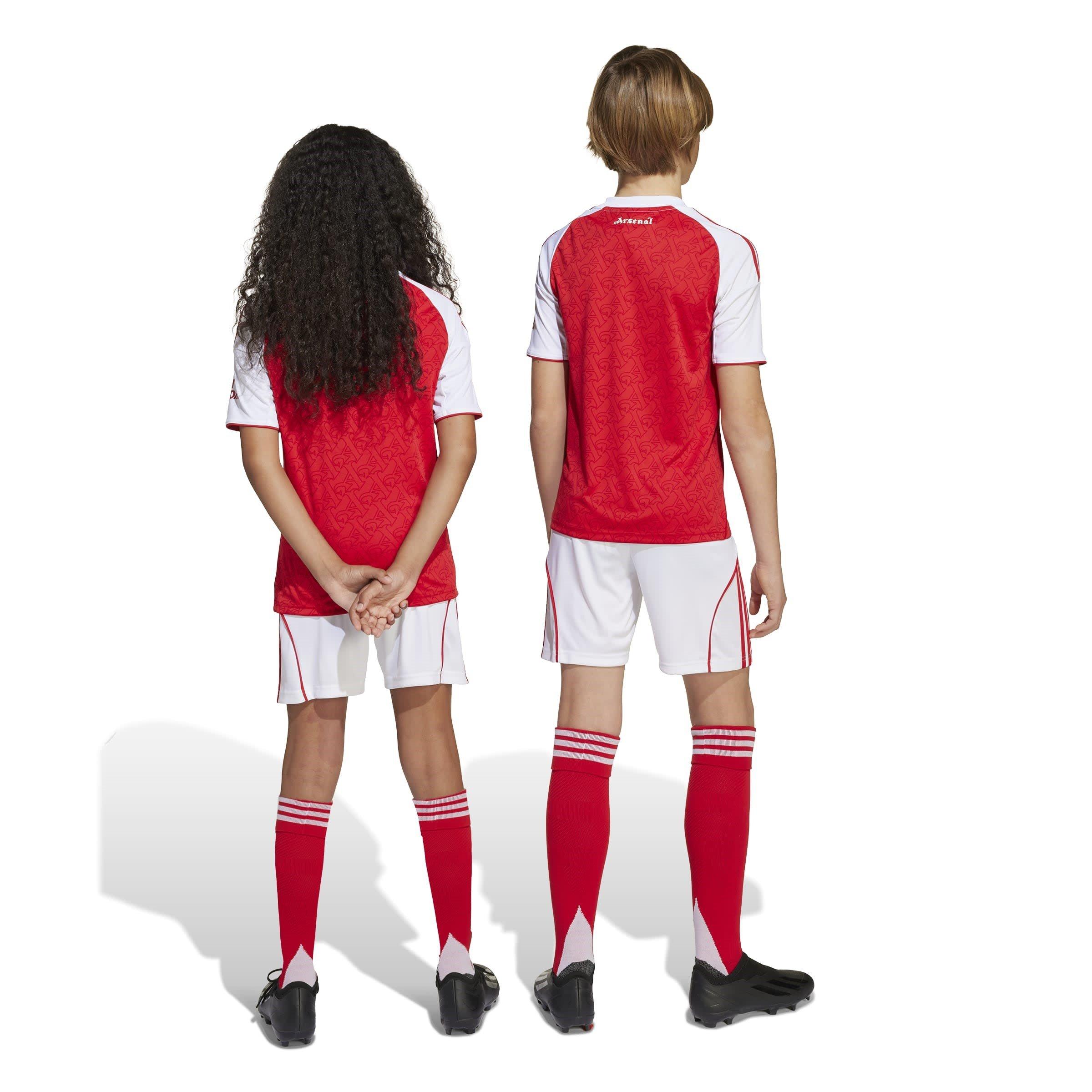 White/Red - adidas - Arsenal Home Shorts 2025 2026 Juniors - 3