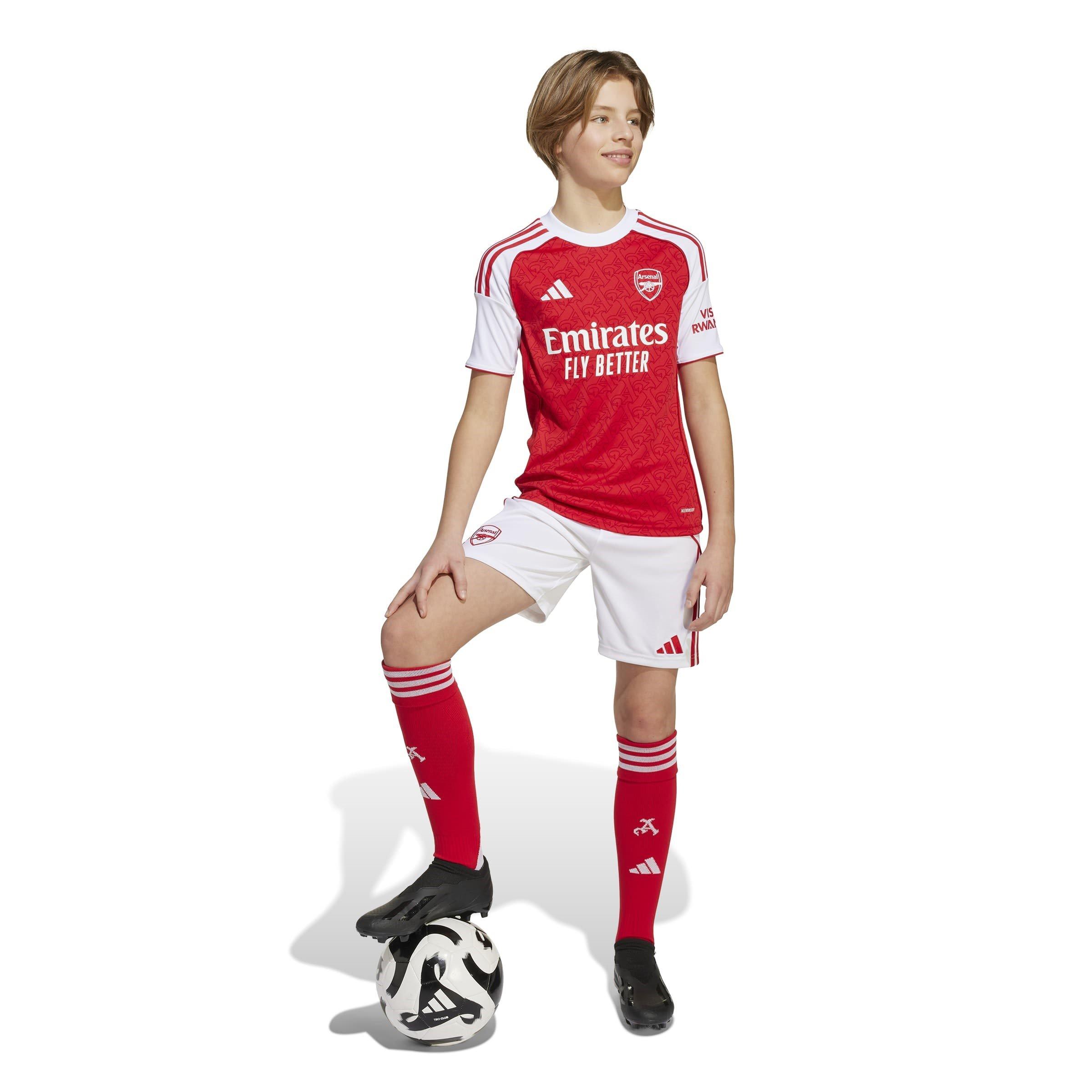 White/Red - adidas - Arsenal Home Shorts 2025 2026 Juniors - 6