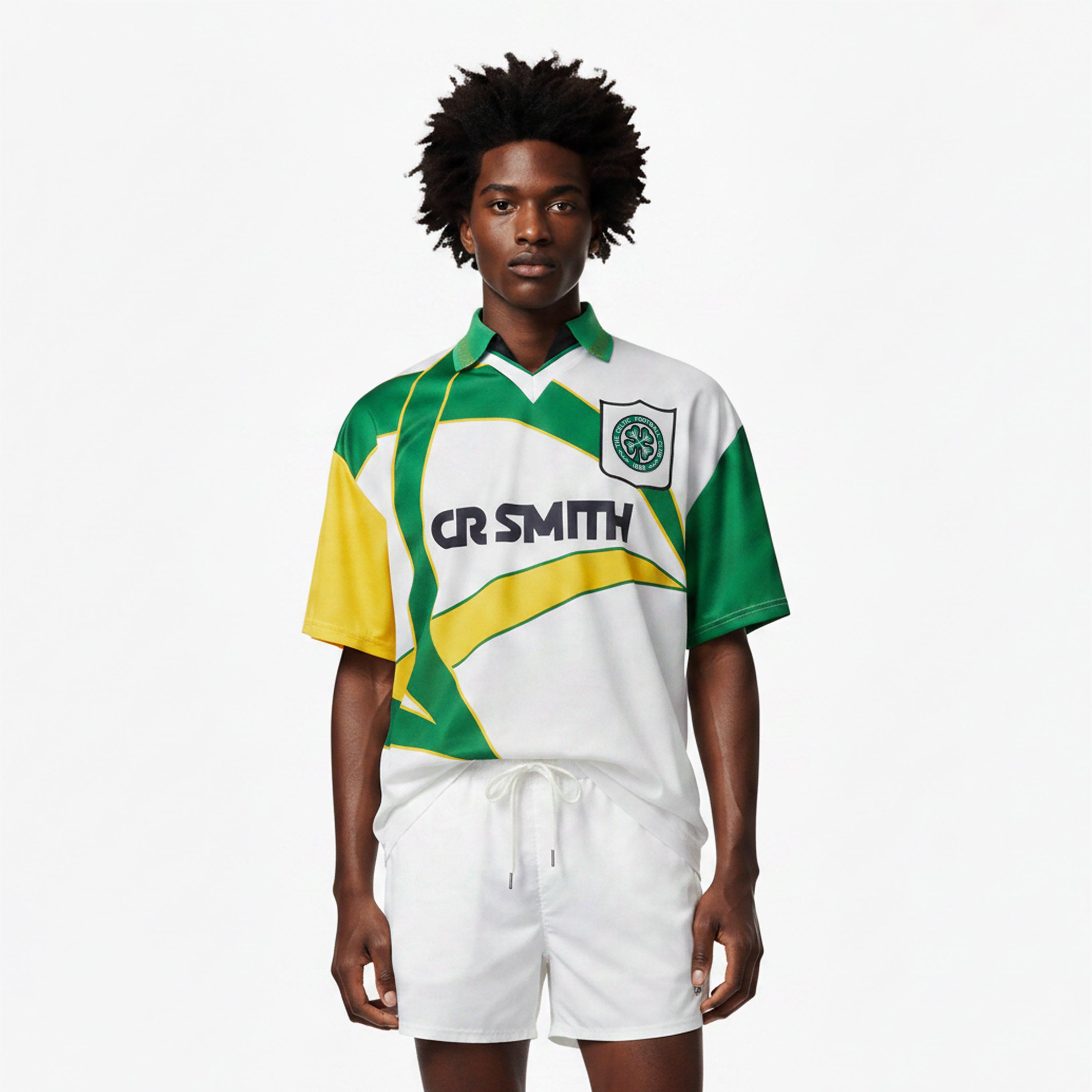 White/Green - Team - Mens Celtic 95 Retro Football Shirt - 3