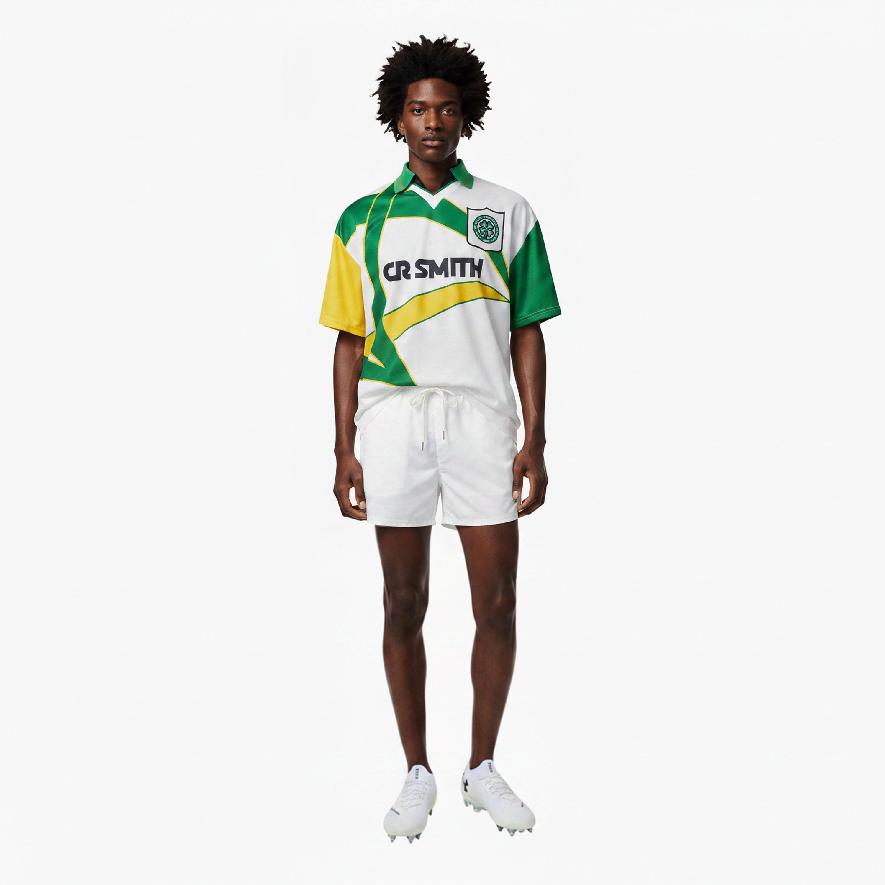 White/Green - Team - Mens Celtic 95 Retro Football Shirt - 5