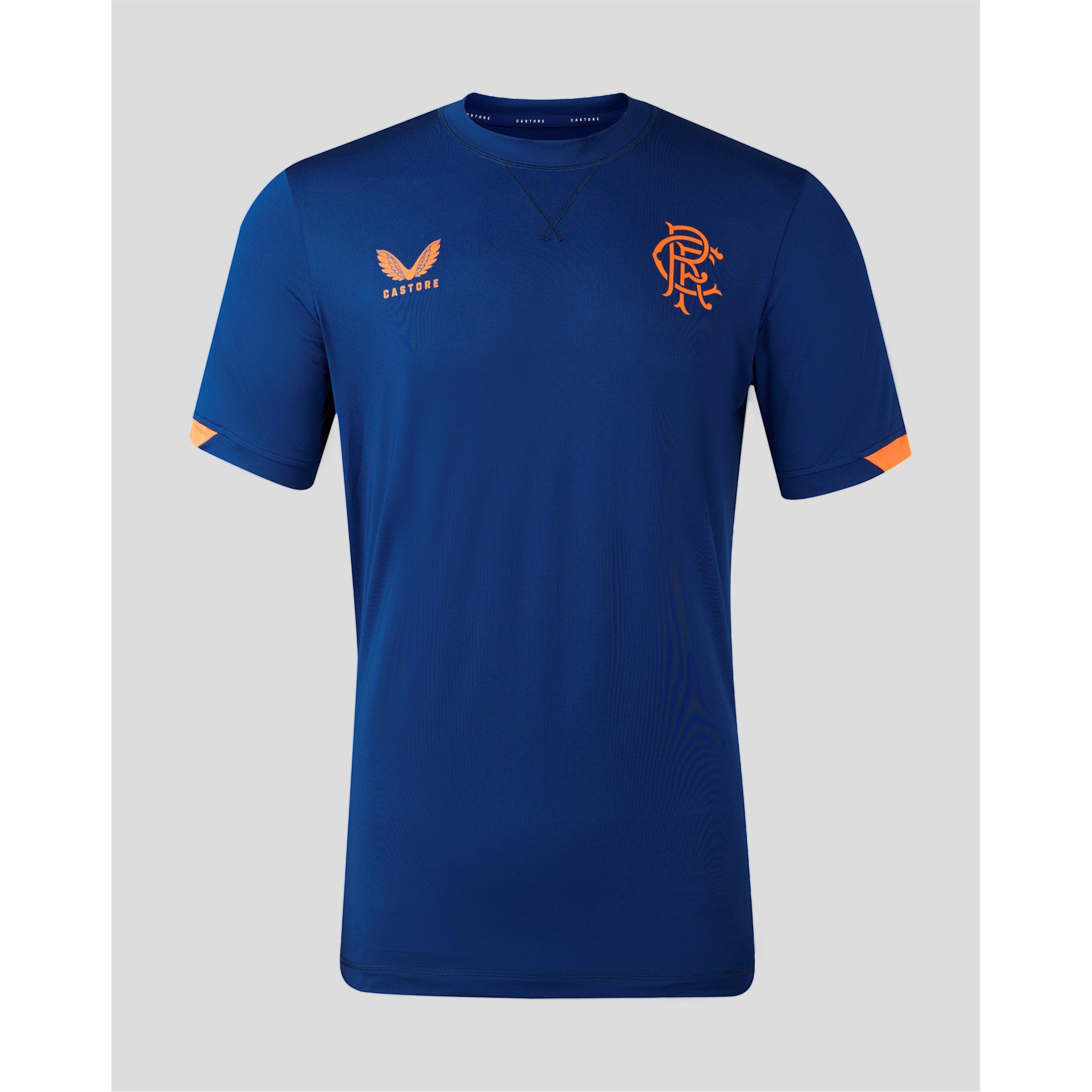 Castore Men's Rangers Travel T-Shirt 2023 2024 Adults - Blue - S