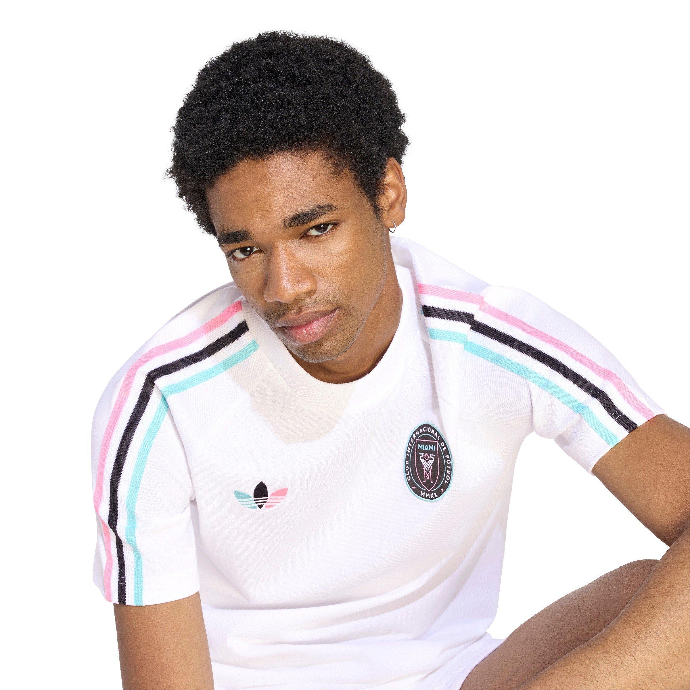 Wit/Blauw - adidas - Men's Inter Miami CF OG Cotton Short-Sleeve T-Shirt - 4