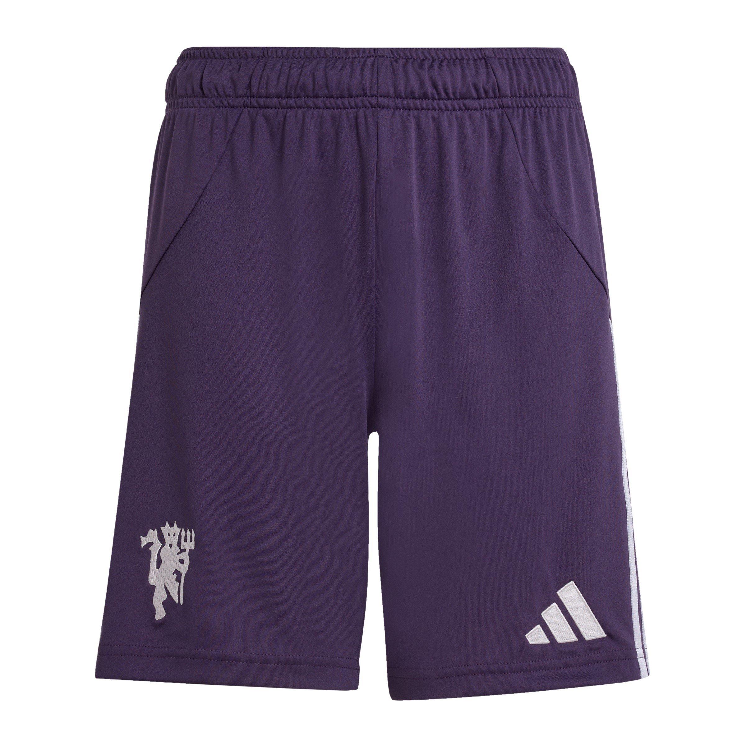 Adidas Boys Manchester United Away Shorts 2025 2026 Juniors - Red - 13 Years